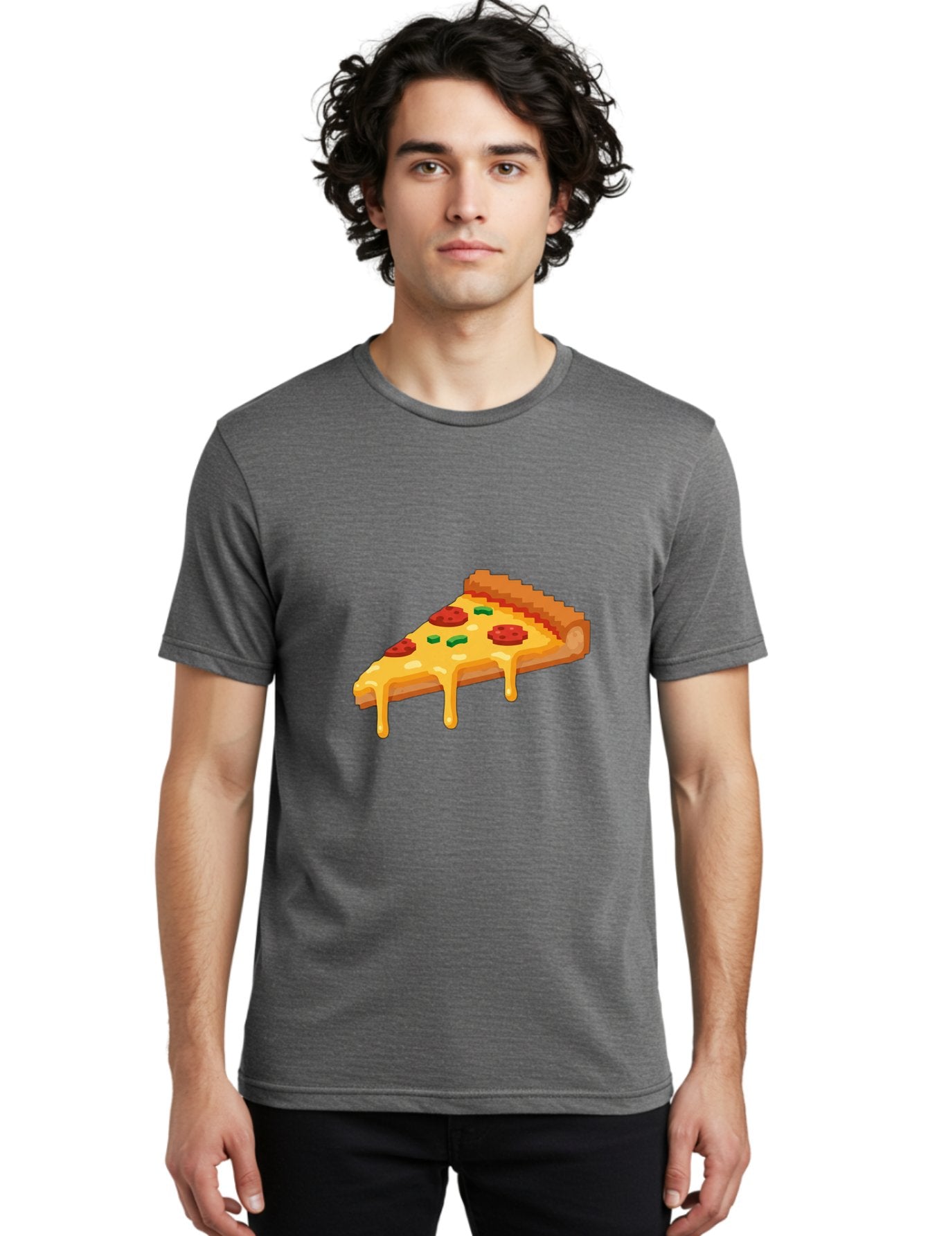 Pizza-Slice-20 Men'S Graphic Tee, 100% Cotton, Comfortable Casual Summer Wear, Machine Washable, Cheesy Pizza, Pepperoni Pizza, Pizza Topping, Melted Cheese, Food Illustration, Cartoon Food, Italian Cuisine, Pizza Slice, Savory Treat, Bac281 24