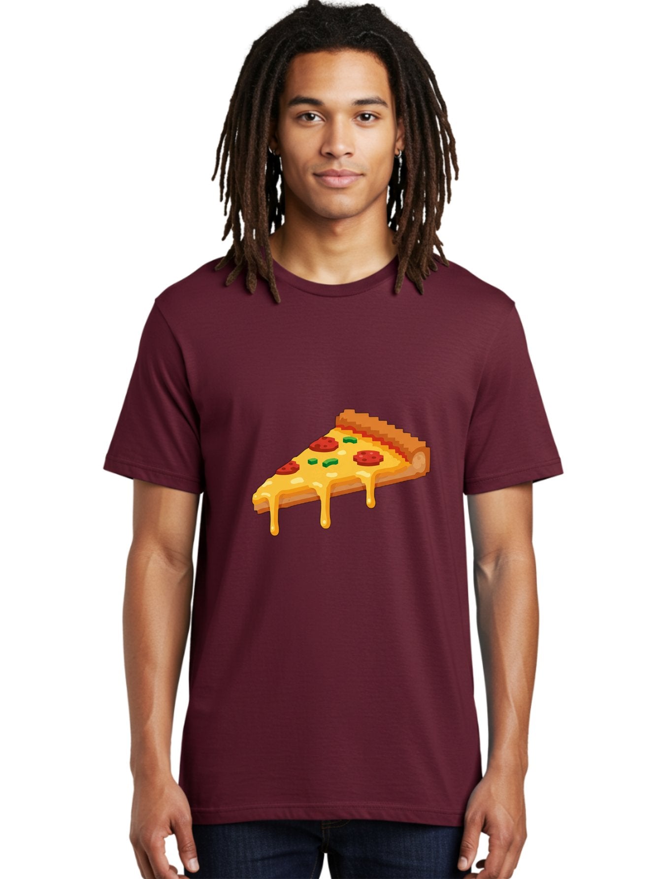 Pizza-Slice-20 Men'S Graphic Tee, 100% Cotton, Comfortable Casual Summer Wear, Machine Washable, Cheesy Pizza, Pepperoni Pizza, Pizza Topping, Melted Cheese, Food Illustration, Cartoon Food, Italian Cuisine, Pizza Slice, Savory Treat, Bac281 20
