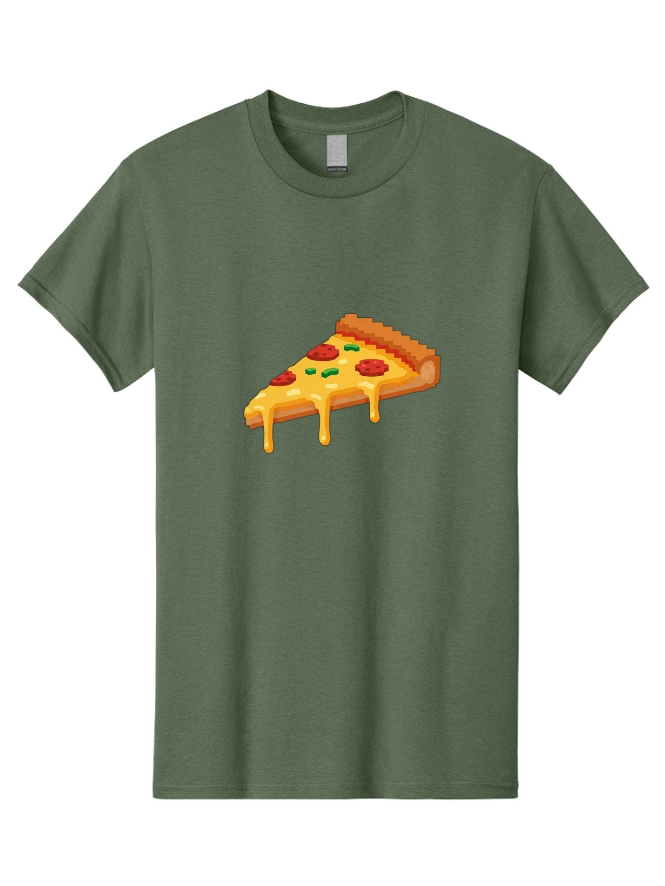 Pizza-Slice-20 Men'S Graphic Tee, 100% Cotton, Comfortable Casual Summer Wear, Machine Washable, Cheesy Pizza, Pepperoni Pizza, Pizza Topping, Melted Cheese, Food Illustration, Cartoon Food, Italian Cuisine, Pizza Slice, Savory Treat, Bac281