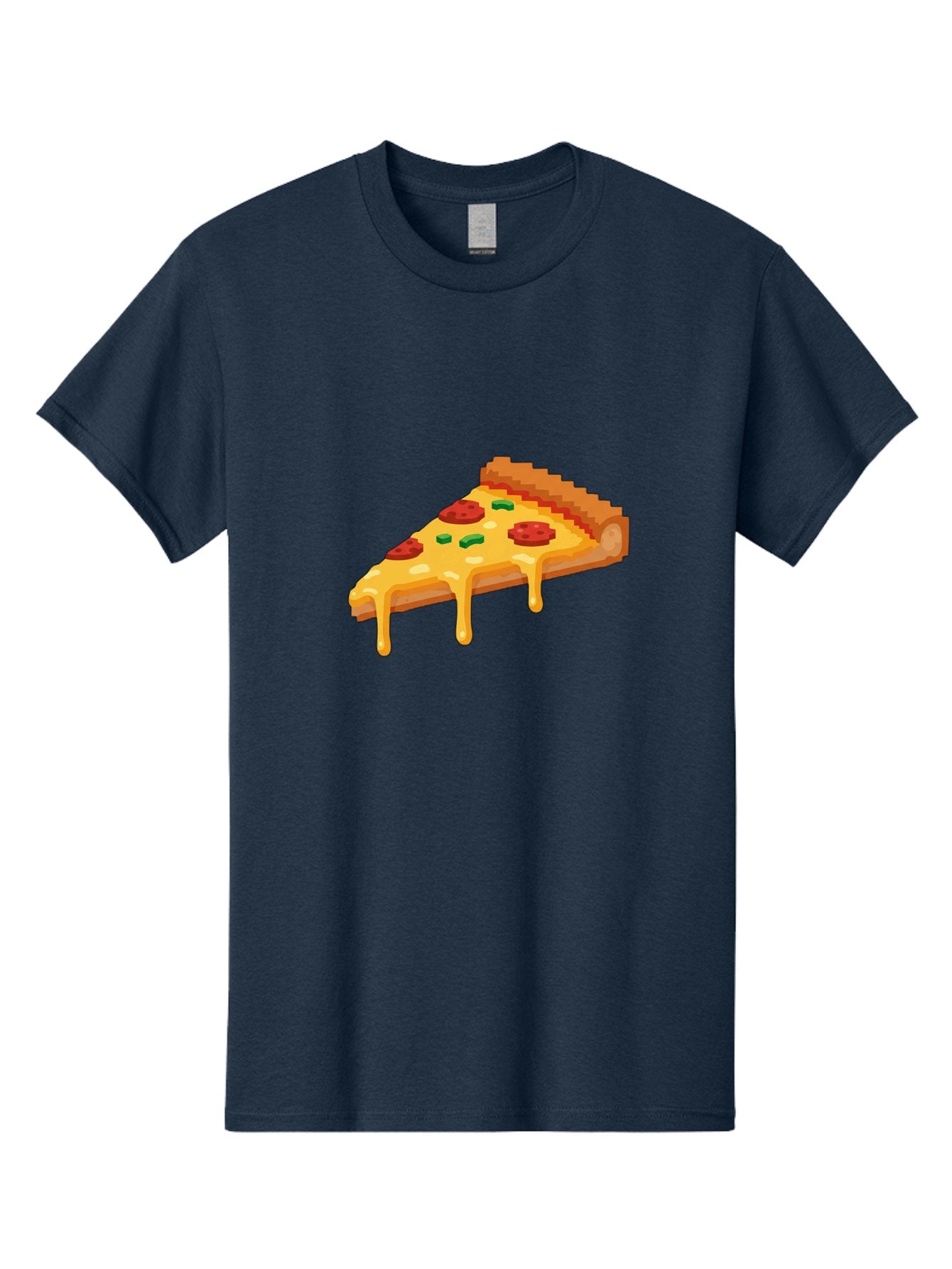Pizza-Slice-20 Men'S Graphic Tee, 100% Cotton, Comfortable Casual Summer Wear, Machine Washable, Cheesy Pizza, Pepperoni Pizza, Pizza Topping, Melted Cheese, Food Illustration, Cartoon Food, Italian Cuisine, Pizza Slice, Savory Treat, Bac281 4