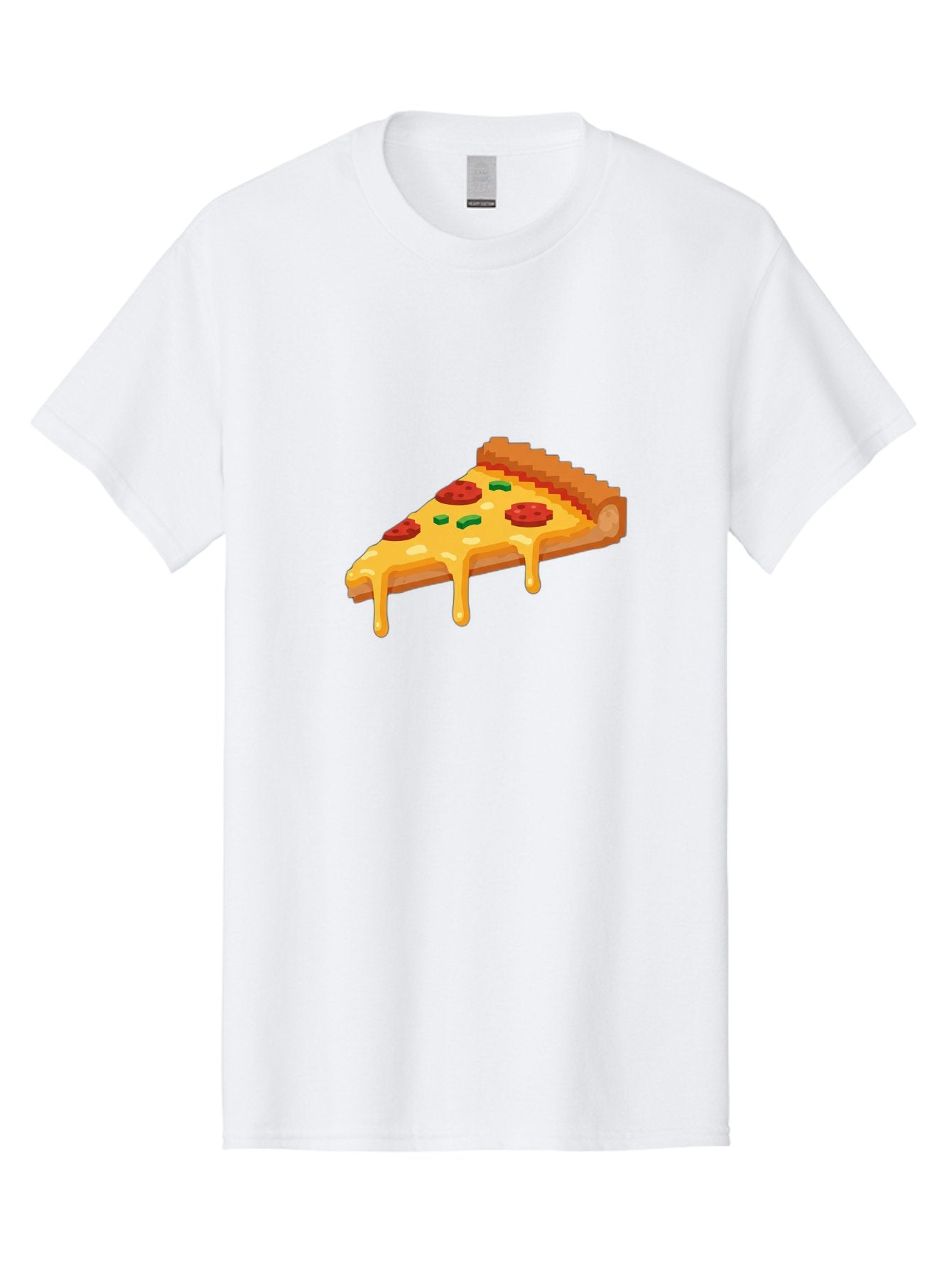 Pizza-Slice-20 Men'S Graphic Tee, 100% Cotton, Comfortable Casual Summer Wear, Machine Washable, Cheesy Pizza, Pepperoni Pizza, Pizza Topping, Melted Cheese, Food Illustration, Cartoon Food, Italian Cuisine, Pizza Slice, Savory Treat, Bac281 3