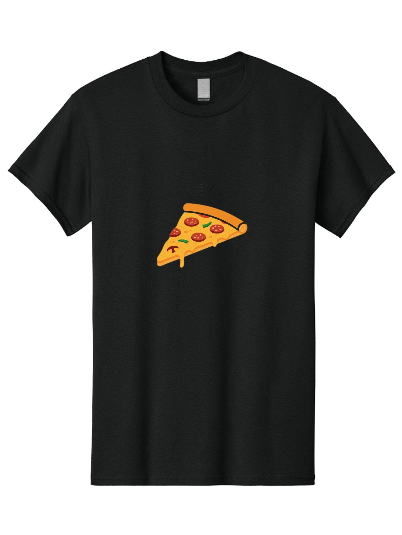 Pizza-Slice-21 Men'S Graphic Tee, 100% Cotton, Comfortable Casual Summer Wear, Machine Washable, Pepperoni Pizza Slice, Melted Cheese, Green Peppers, Hot Food, Cartoon Style, Savory Delight, Freshly Baked Pizza, Tasty Treat, Gooey Strings Bac282 14