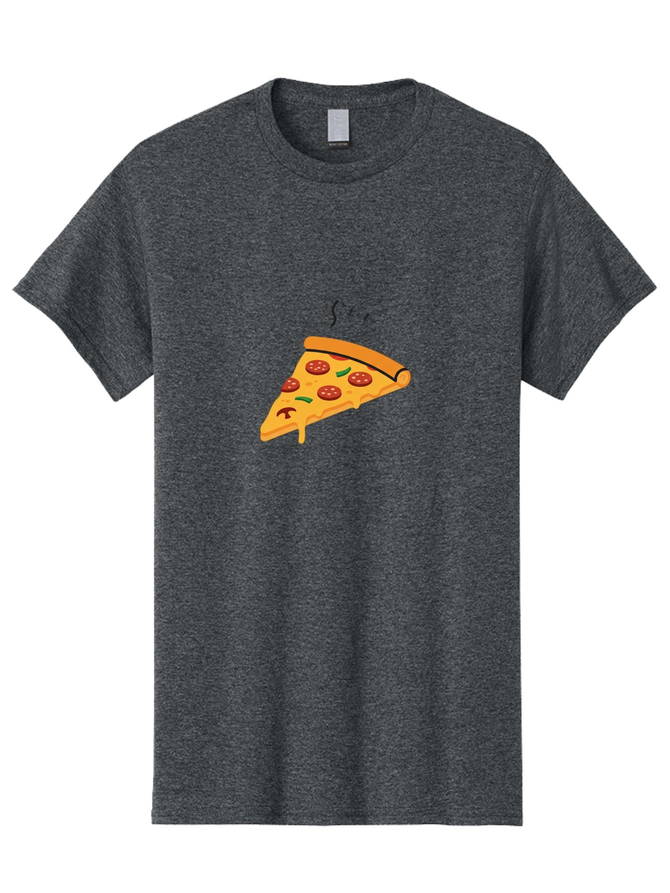 Pizza-Slice-21 Men'S Graphic Tee, 100% Cotton, Comfortable Casual Summer Wear, Machine Washable, Pepperoni Pizza Slice, Melted Cheese, Green Peppers, Hot Food, Cartoon Style, Savory Delight, Freshly Baked Pizza, Tasty Treat, Gooey Strings Bac282 7