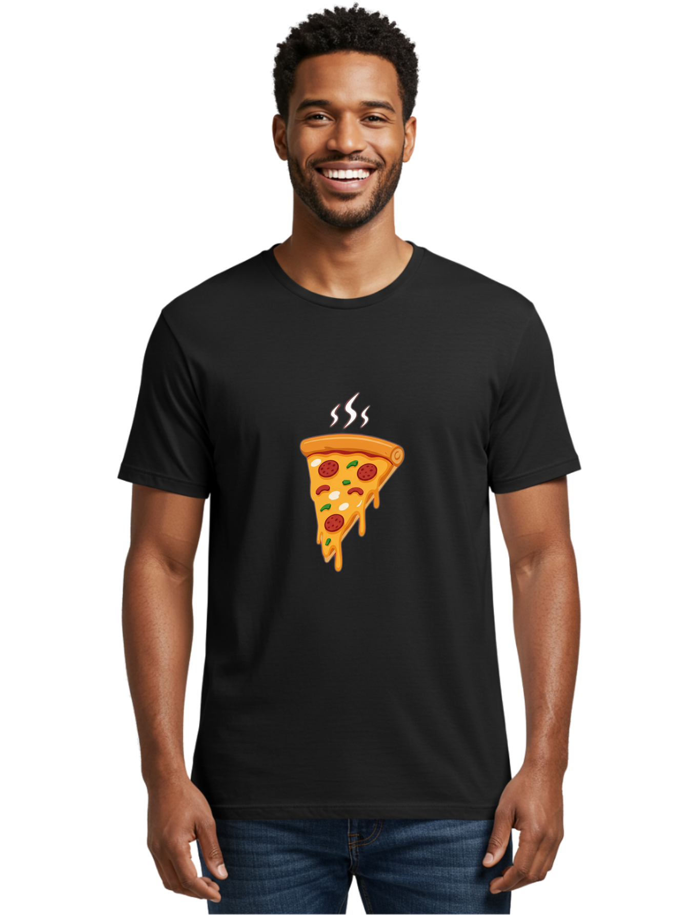 Pizza-Slice-22 Men'S Graphic Tee, 100% Cotton, Comfortable Casual Summer Wear, Machine Washable, Pepperoni Pizza, Melted Cheese, Gooey Goodness, Savory Delight, Hot Pizza, Cheesy Pizza Slice, Delicious Toppings, Italian Food, Pizza Love, Bac283 27