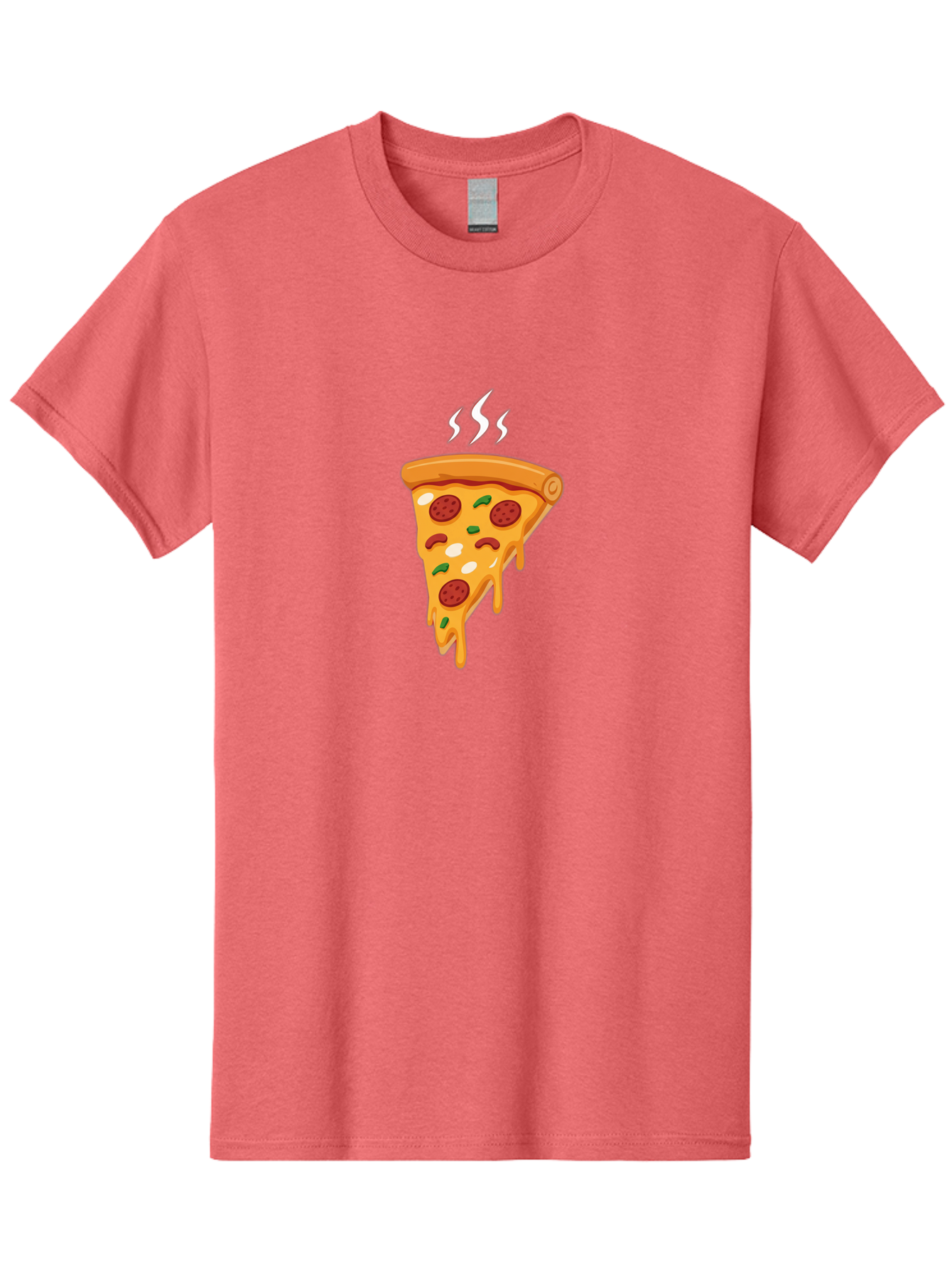 Pizza-Slice-22 Men'S Graphic Tee, 100% Cotton, Comfortable Casual Summer Wear, Machine Washable, Pepperoni Pizza, Melted Cheese, Gooey Goodness, Savory Delight, Hot Pizza, Cheesy Pizza Slice, Delicious Toppings, Italian Food, Pizza Love, Bac283 4