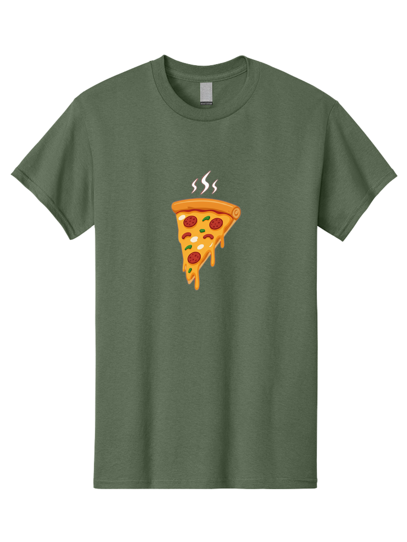 Pizza-Slice-22 Men'S Graphic Tee, 100% Cotton, Comfortable Casual Summer Wear, Machine Washable, Pepperoni Pizza, Melted Cheese, Gooey Goodness, Savory Delight, Hot Pizza, Cheesy Pizza Slice, Delicious Toppings, Italian Food, Pizza Love, Bac283 3