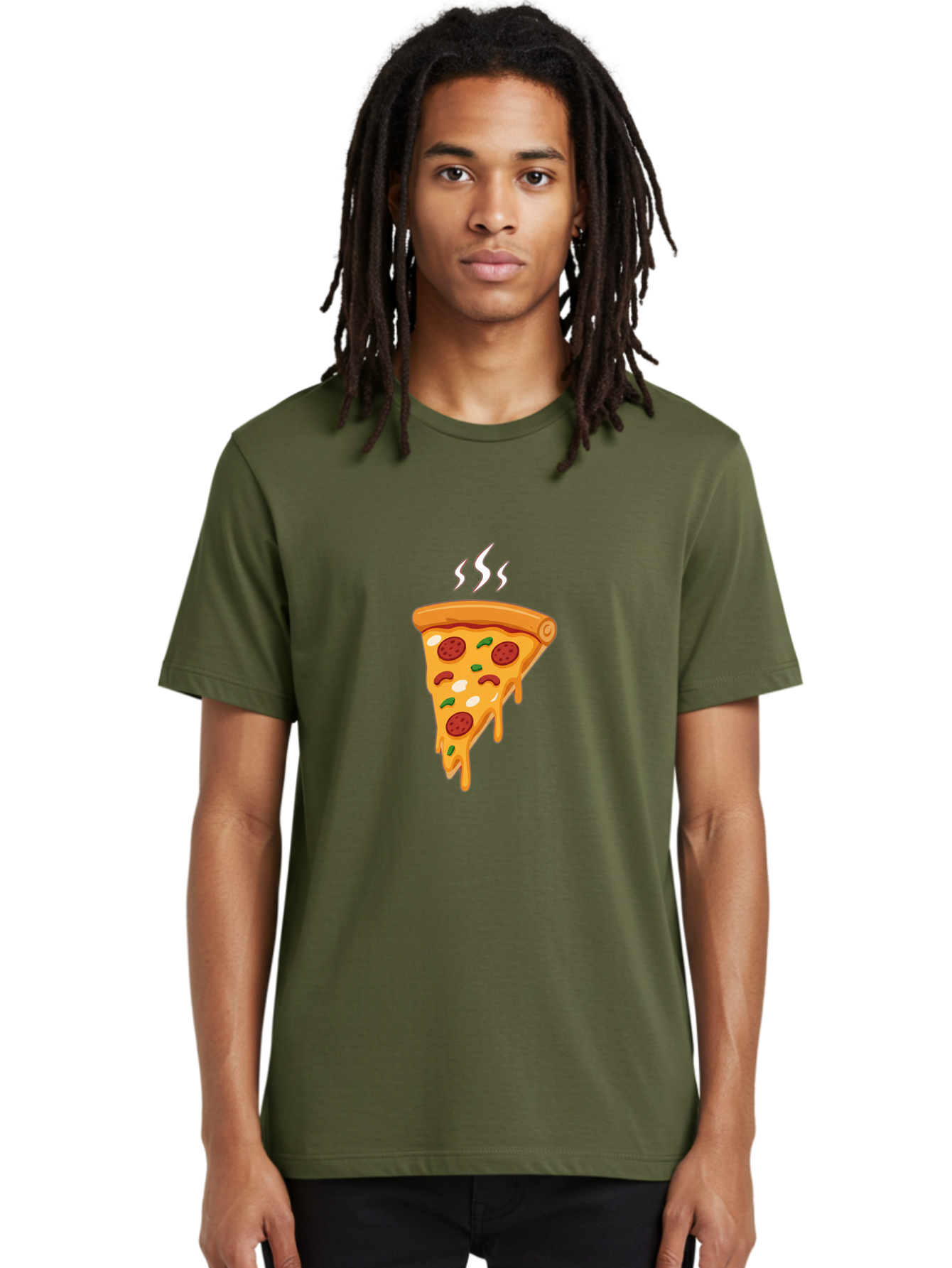 Pizza-Slice-22 Men'S Graphic Tee, 100% Cotton, Comfortable Casual Summer Wear, Machine Washable, Pepperoni Pizza, Melted Cheese, Gooey Goodness, Savory Delight, Hot Pizza, Cheesy Pizza Slice, Delicious Toppings, Italian Food, Pizza Love, Bac283 18