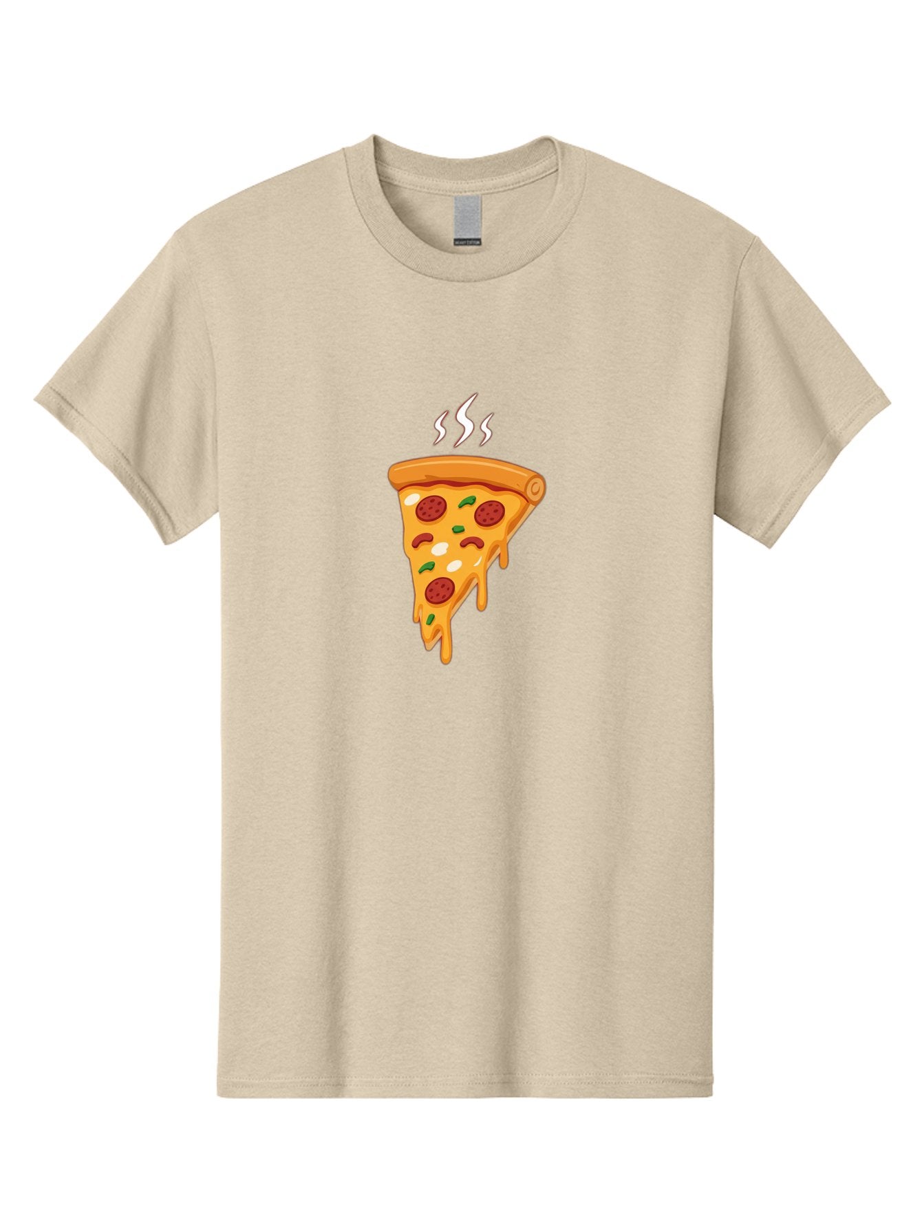 Pizza-Slice-22 Men'S Graphic Tee, 100% Cotton, Comfortable Casual Summer Wear, Machine Washable, Pepperoni Pizza, Melted Cheese, Gooey Goodness, Savory Delight, Hot Pizza, Cheesy Pizza Slice, Delicious Toppings, Italian Food, Pizza Love, Bac283 3