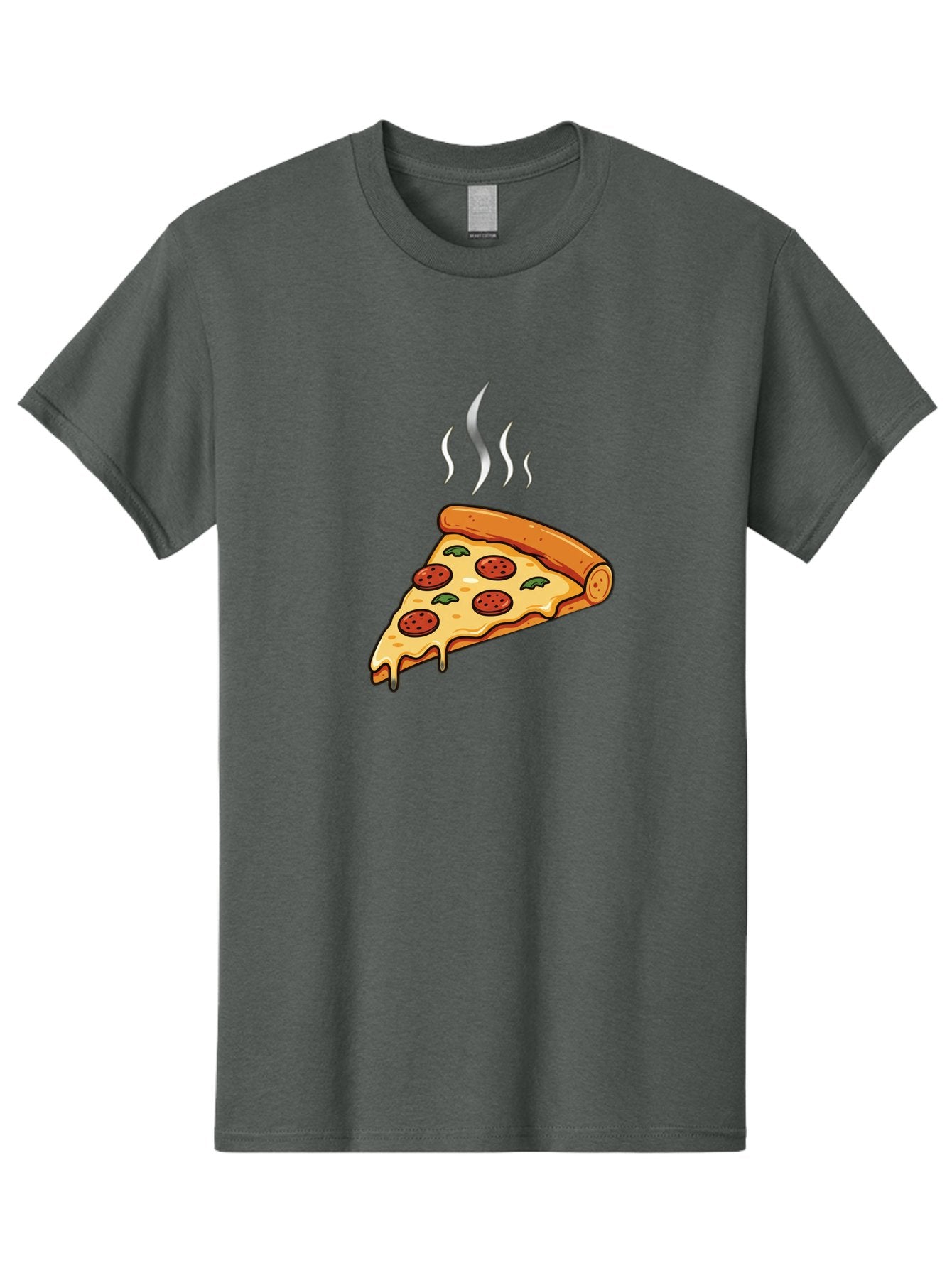 Pizza-Slice-23 Men'S Graphic Tee, 100% Cotton, Comfortable Casual Summer Wear, Machine Washable, Pepperoni Pizza, Melted Cheese, Fresh Basil, Hot Pizza, Italian Food, Savory Toppings, Crispy Crust, Delicious Meal Bac284 11
