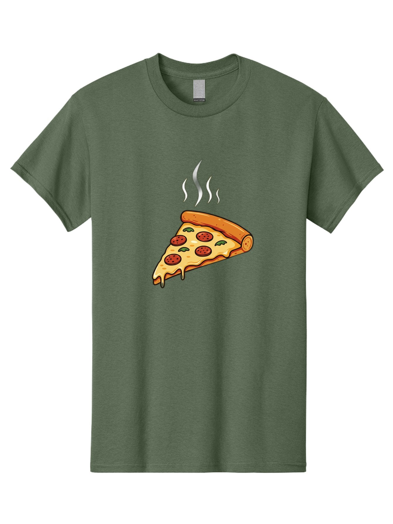 Pizza-Slice-23 Men'S Graphic Tee, 100% Cotton, Comfortable Casual Summer Wear, Machine Washable, Pepperoni Pizza, Melted Cheese, Fresh Basil, Hot Pizza, Italian Food, Savory Toppings, Crispy Crust, Delicious Meal Bac284 7