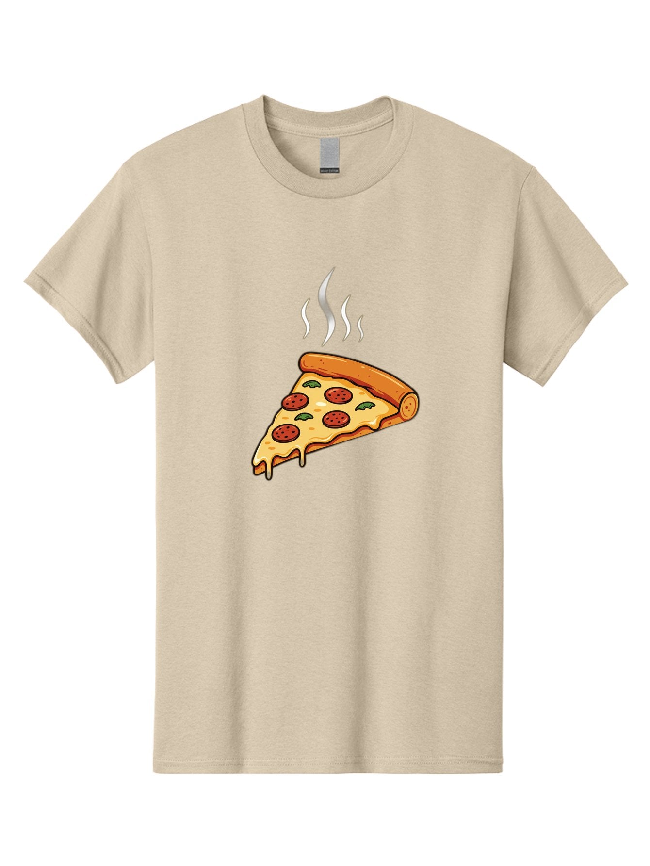 Pizza-Slice-23 Men'S Graphic Tee, 100% Cotton, Comfortable Casual Summer Wear, Machine Washable, Pepperoni Pizza, Melted Cheese, Fresh Basil, Hot Pizza, Italian Food, Savory Toppings, Crispy Crust, Delicious Meal Bac284 6