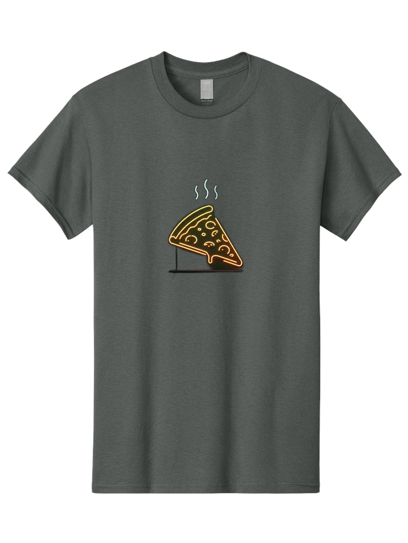 Pizza-Slice-24 Men'S Graphic Tee, 100% Cotton, Comfortable Casual Summer Wear, Machine Washable, Pizza Slice, Delicious Food, Italian Cuisine, Hot Meal, Melted Cheese, Savory Toppings, Crispy Crust, Appetizing, Hungry, Foodie Bac285 3