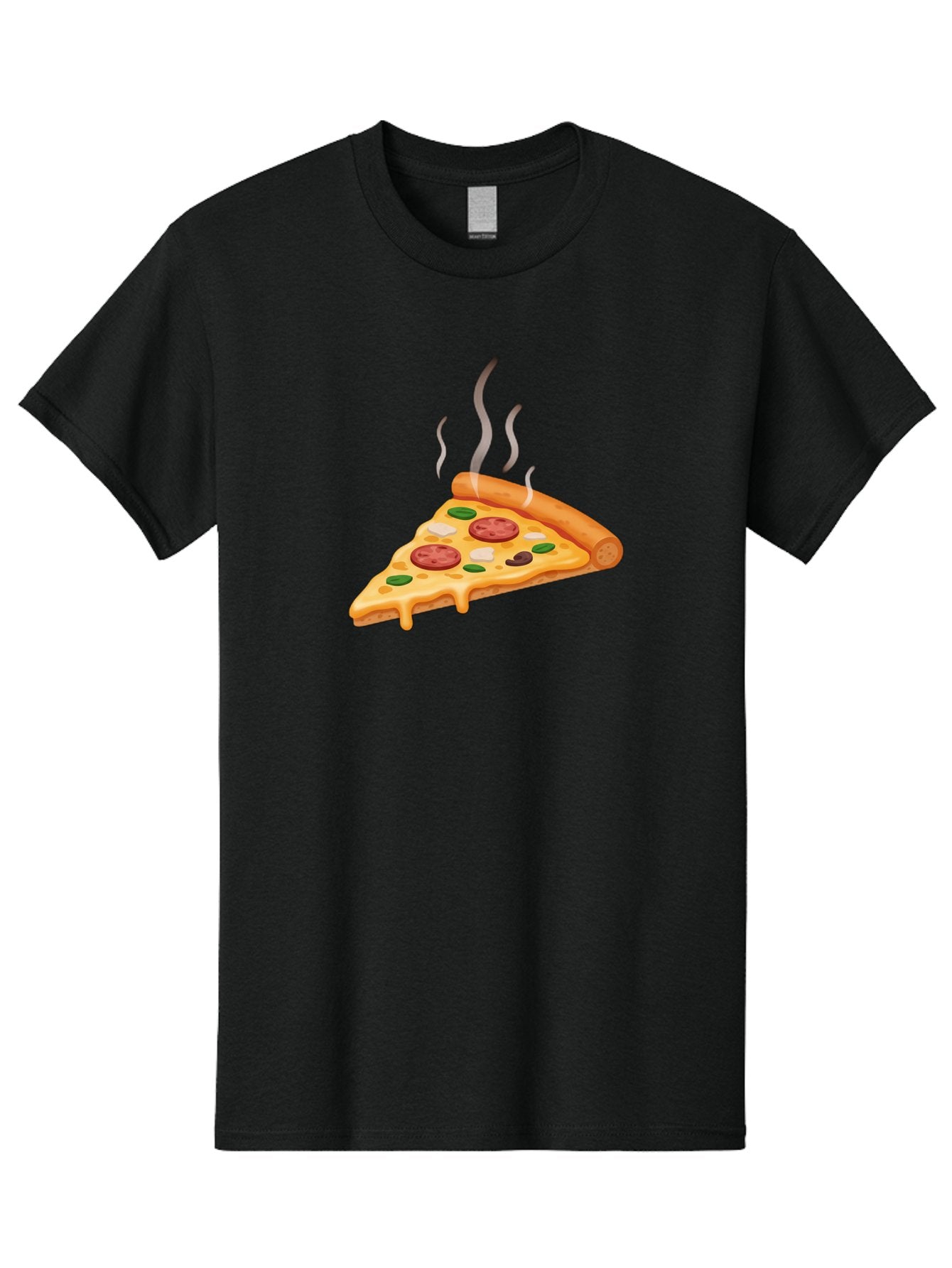 Pizza-Slice-25 Men'S Graphic Tee, 100% Cotton, Comfortable Casual Summer Wear, Machine Washable, Hot Pizza Slice, Melted Cheese, Pepperoni, Green Peppers, Olives, Italian Cuisine, Delicious Food, Savory Toppings, Foodie, Pizza Lovers Bac286 15