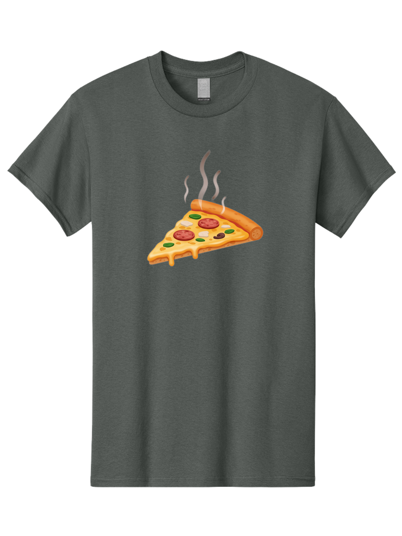 Pizza-Slice-25 Men'S Graphic Tee, 100% Cotton, Comfortable Casual Summer Wear, Machine Washable, Hot Pizza Slice, Melted Cheese, Pepperoni, Green Peppers, Olives, Italian Cuisine, Delicious Food, Savory Toppings, Foodie, Pizza Lovers Bac286 5