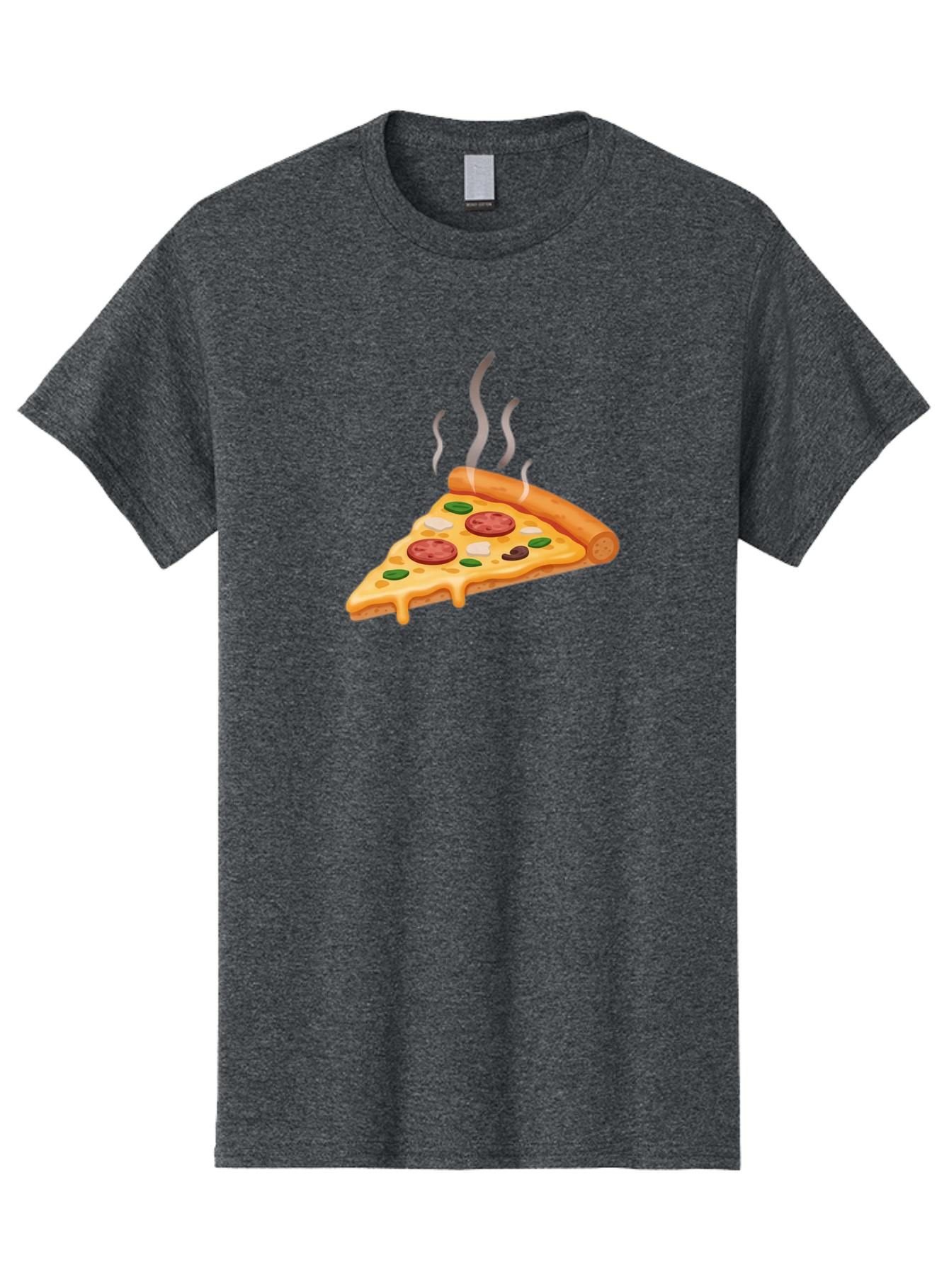 Pizza-Slice-25 Men'S Graphic Tee, 100% Cotton, Comfortable Casual Summer Wear, Machine Washable, Hot Pizza Slice, Melted Cheese, Pepperoni, Green Peppers, Olives, Italian Cuisine, Delicious Food, Savory Toppings, Foodie, Pizza Lovers Bac286 10