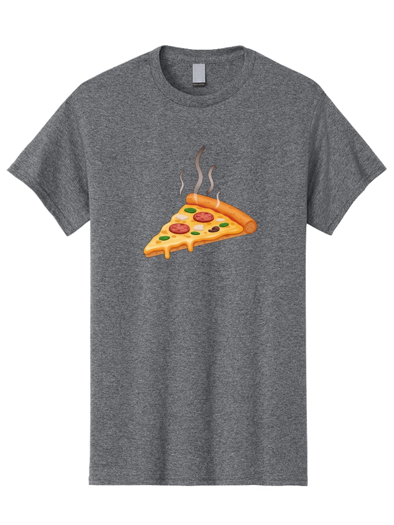 Pizza-Slice-25 Men'S Graphic Tee, 100% Cotton, Comfortable Casual Summer Wear, Machine Washable, Hot Pizza Slice, Melted Cheese, Pepperoni, Green Peppers, Olives, Italian Cuisine, Delicious Food, Savory Toppings, Foodie, Pizza Lovers Bac286 13