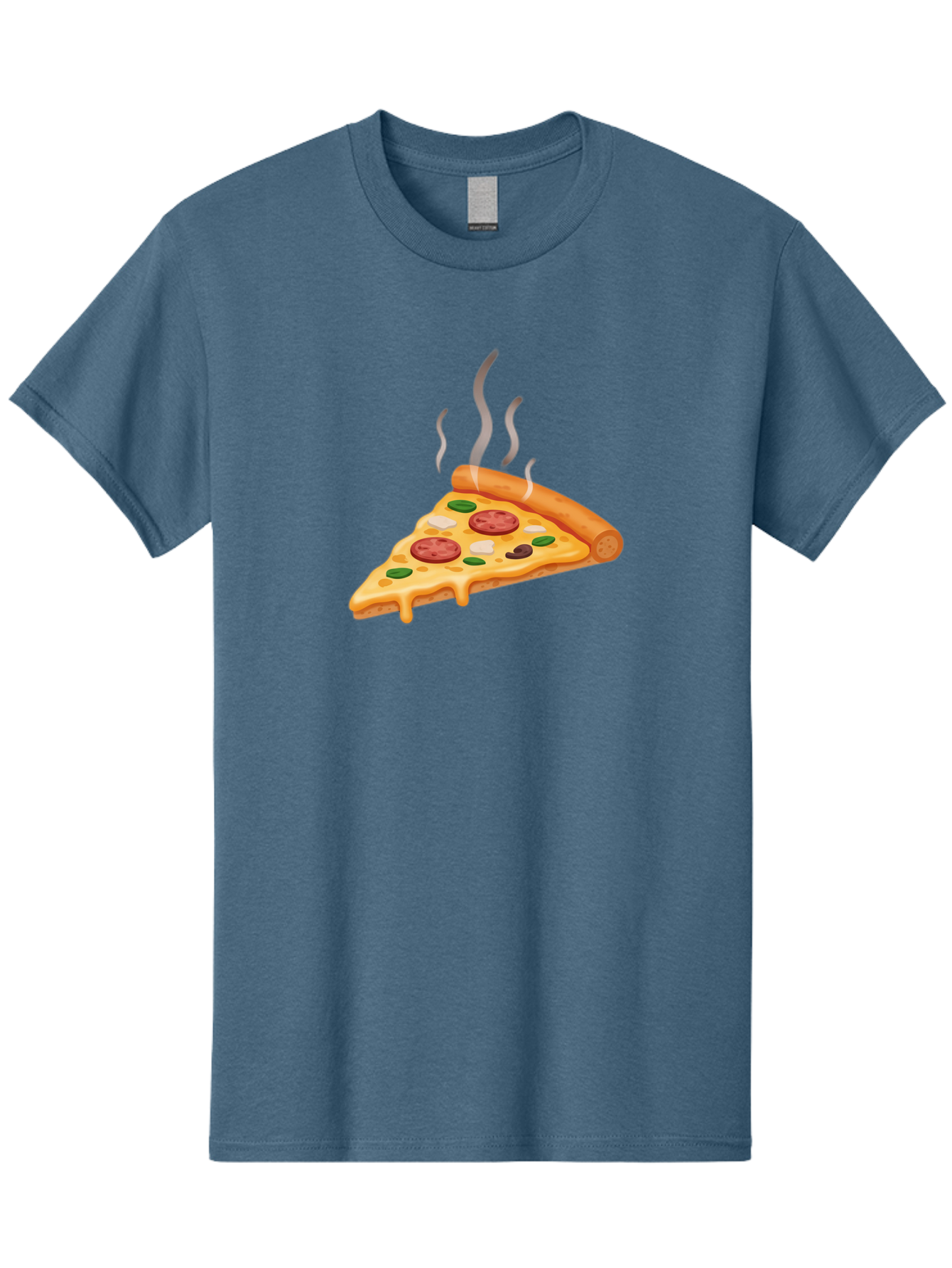 Pizza-Slice-25 Men'S Graphic Tee, 100% Cotton, Comfortable Casual Summer Wear, Machine Washable, Hot Pizza Slice, Melted Cheese, Pepperoni, Green Peppers, Olives, Italian Cuisine, Delicious Food, Savory Toppings, Foodie, Pizza Lovers Bac286 13