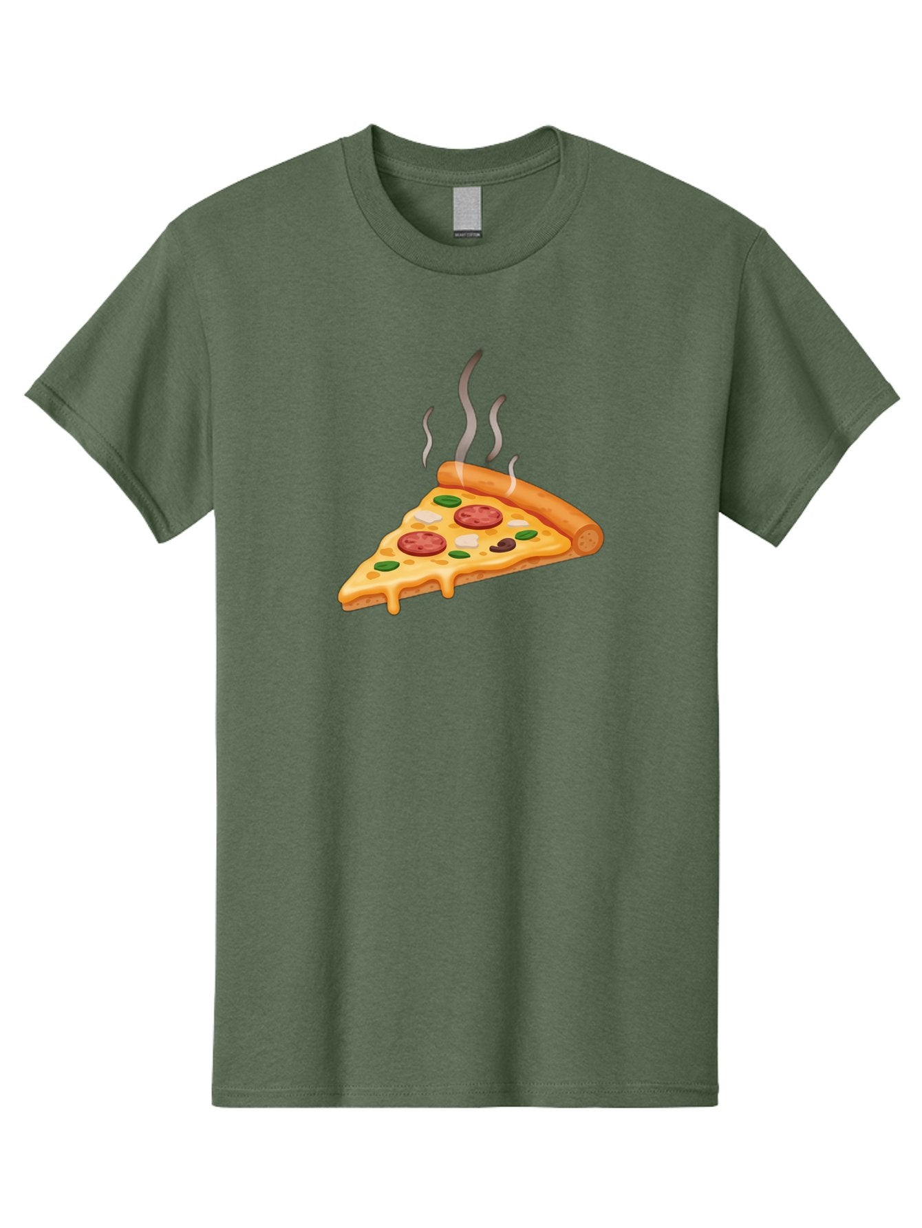 Pizza-Slice-25 Men'S Graphic Tee, 100% Cotton, Comfortable Casual Summer Wear, Machine Washable, Hot Pizza Slice, Melted Cheese, Pepperoni, Green Peppers, Olives, Italian Cuisine, Delicious Food, Savory Toppings, Foodie, Pizza Lovers Bac286 11