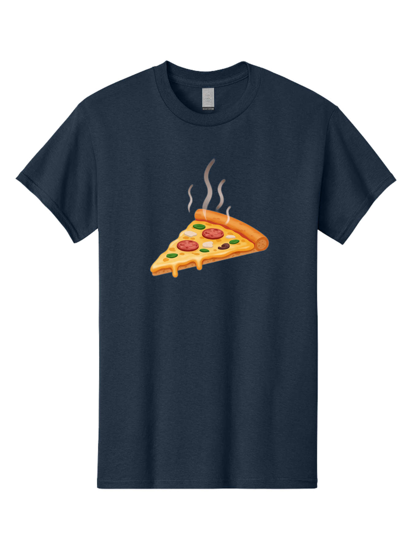 Pizza-Slice-25 Men'S Graphic Tee, 100% Cotton, Comfortable Casual Summer Wear, Machine Washable, Hot Pizza Slice, Melted Cheese, Pepperoni, Green Peppers, Olives, Italian Cuisine, Delicious Food, Savory Toppings, Foodie, Pizza Lovers Bac286 12