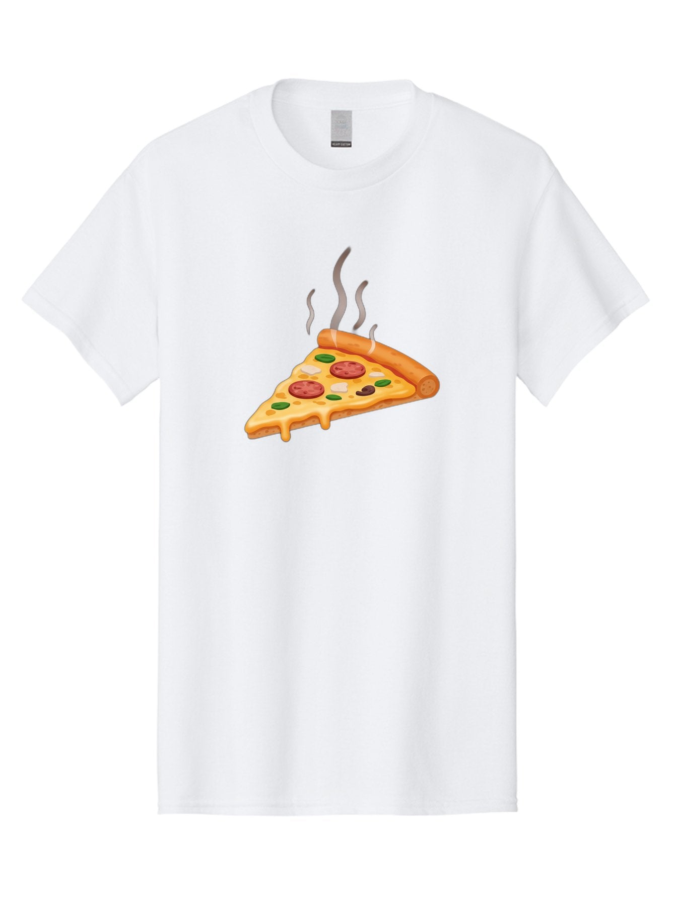 Pizza-Slice-25 Men'S Graphic Tee, 100% Cotton, Comfortable Casual Summer Wear, Machine Washable, Hot Pizza Slice, Melted Cheese, Pepperoni, Green Peppers, Olives, Italian Cuisine, Delicious Food, Savory Toppings, Foodie, Pizza Lovers Bac286 5