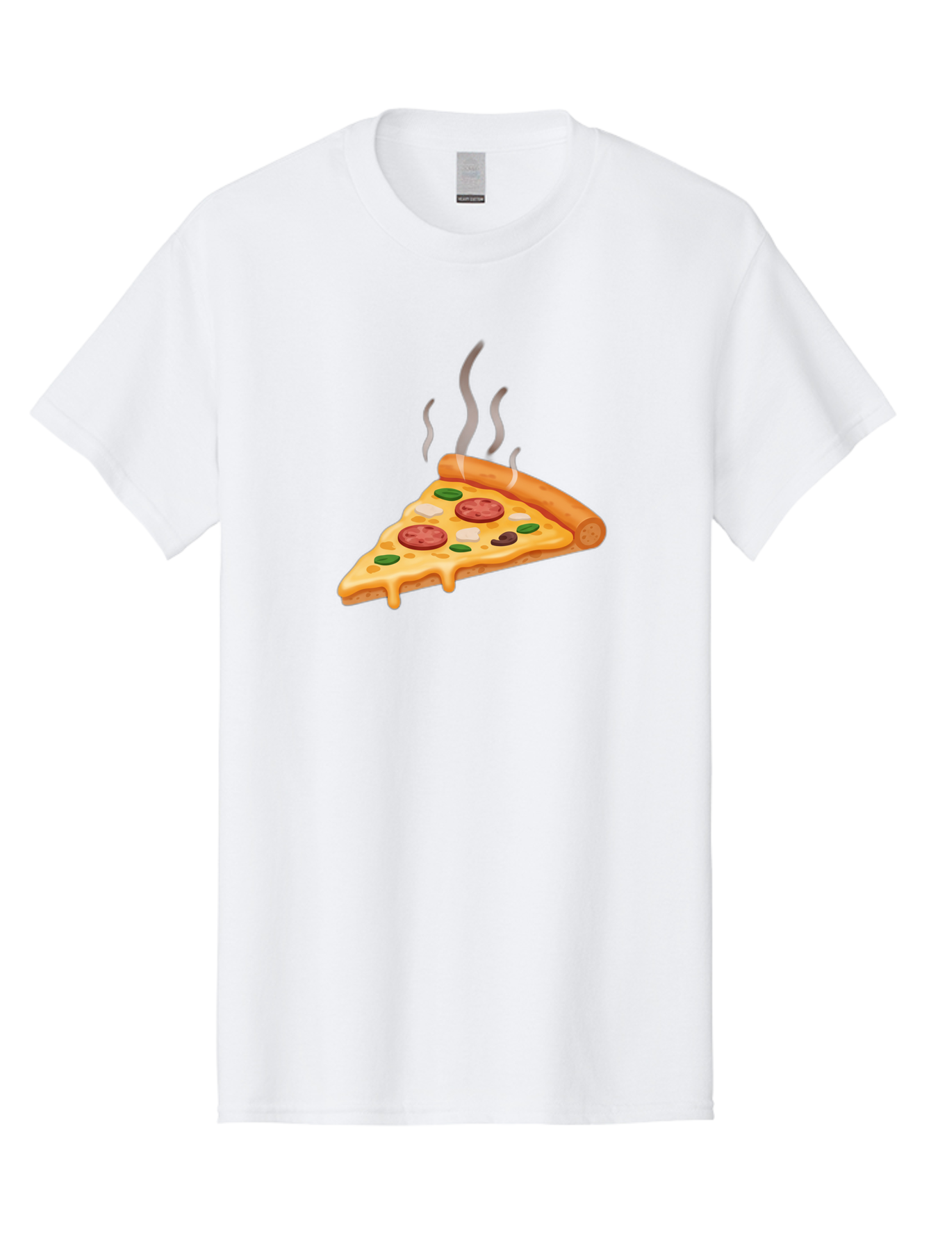 Pizza-Slice-25 Men'S Graphic Tee, 100% Cotton, Comfortable Casual Summer Wear, Machine Washable, Hot Pizza Slice, Melted Cheese, Pepperoni, Green Peppers, Olives, Italian Cuisine, Delicious Food, Savory Toppings, Foodie, Pizza Lovers Bac286 8