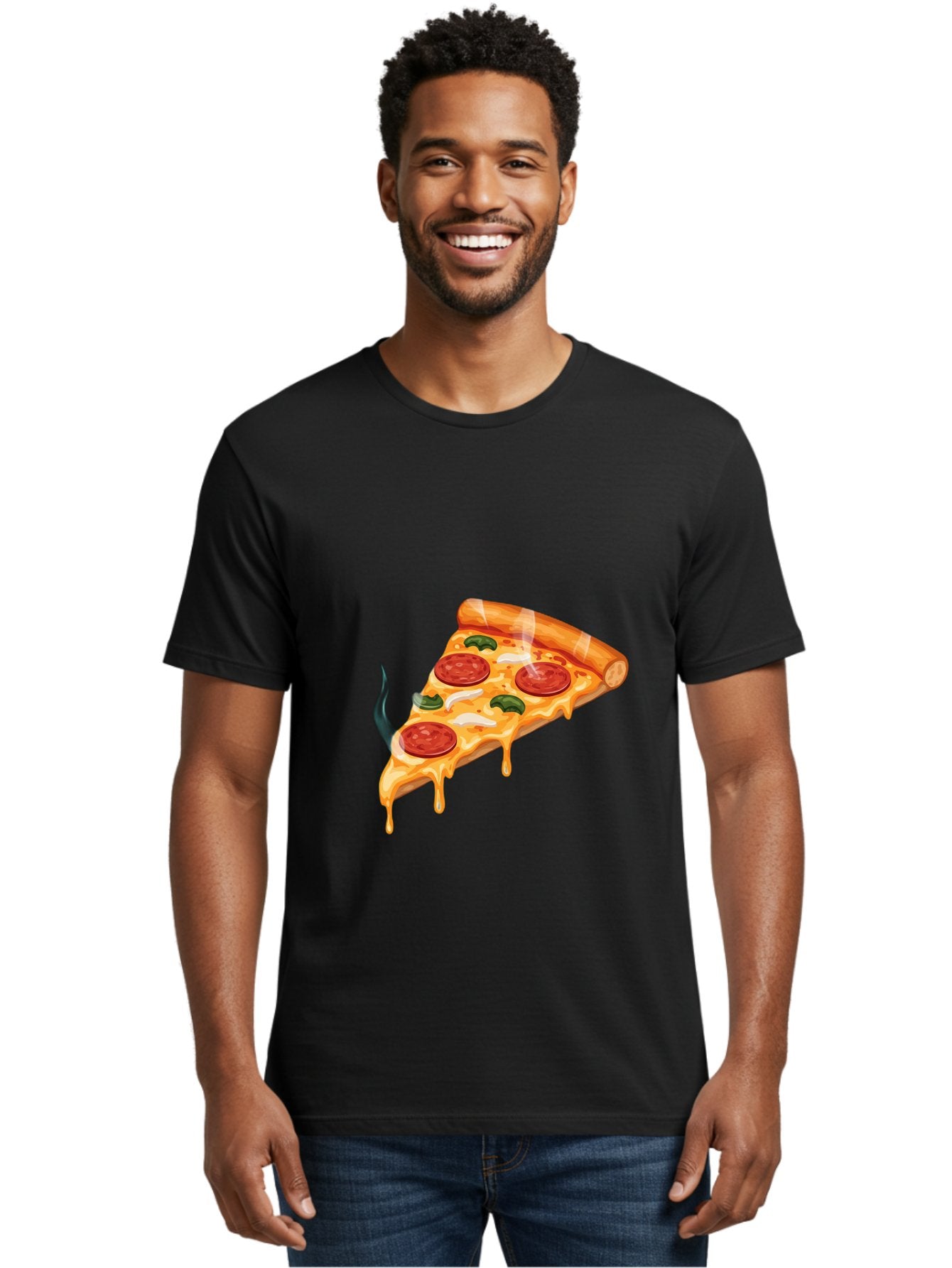 Pizza-Slice-26 Men'S Graphic Tee, 100% Cotton, Comfortable Casual Summer Wear, Machine Washable, Pepperoni Pizza Slice, Melting Cheese, Hot Pizza, Delicious Meal, Italian Food, Tasty Treat, Savory Flavors, Gooey Cheese, Pepperoni Slices Bac287 19