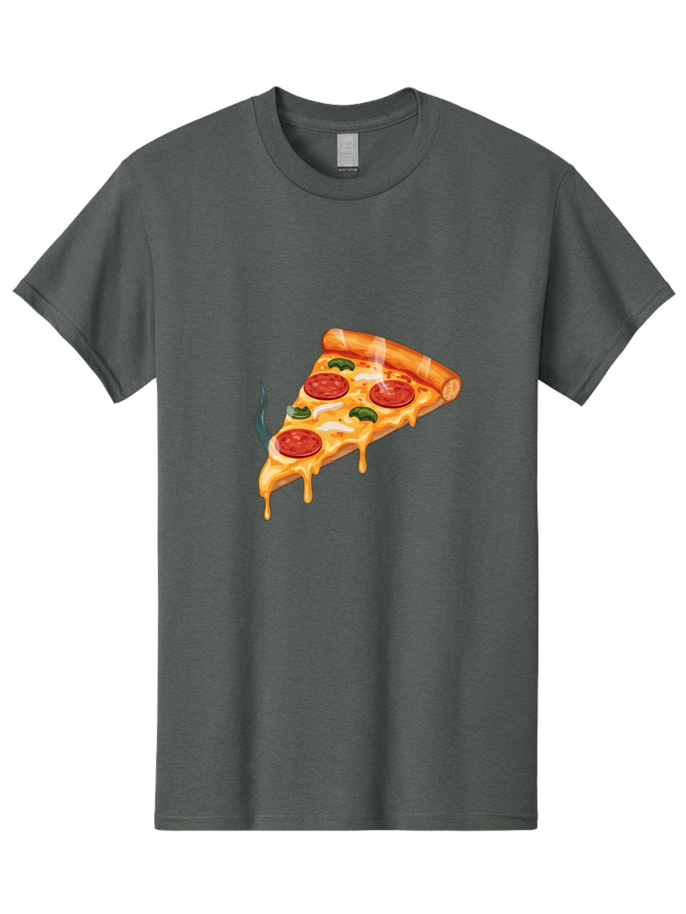 Pizza-Slice-26 Men'S Graphic Tee, 100% Cotton, Comfortable Casual Summer Wear, Machine Washable, Pepperoni Pizza Slice, Melting Cheese, Hot Pizza, Delicious Meal, Italian Food, Tasty Treat, Savory Flavors, Gooey Cheese, Pepperoni Slices Bac287 9