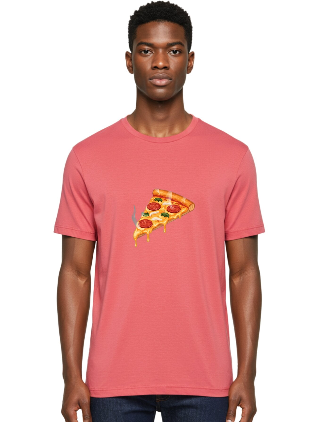 Pizza-Slice-26 Men'S Graphic Tee, 100% Cotton, Comfortable Casual Summer Wear, Machine Washable, Pepperoni Pizza Slice, Melting Cheese, Hot Pizza, Delicious Meal, Italian Food, Tasty Treat, Savory Flavors, Gooey Cheese, Pepperoni Slices Bac287 22