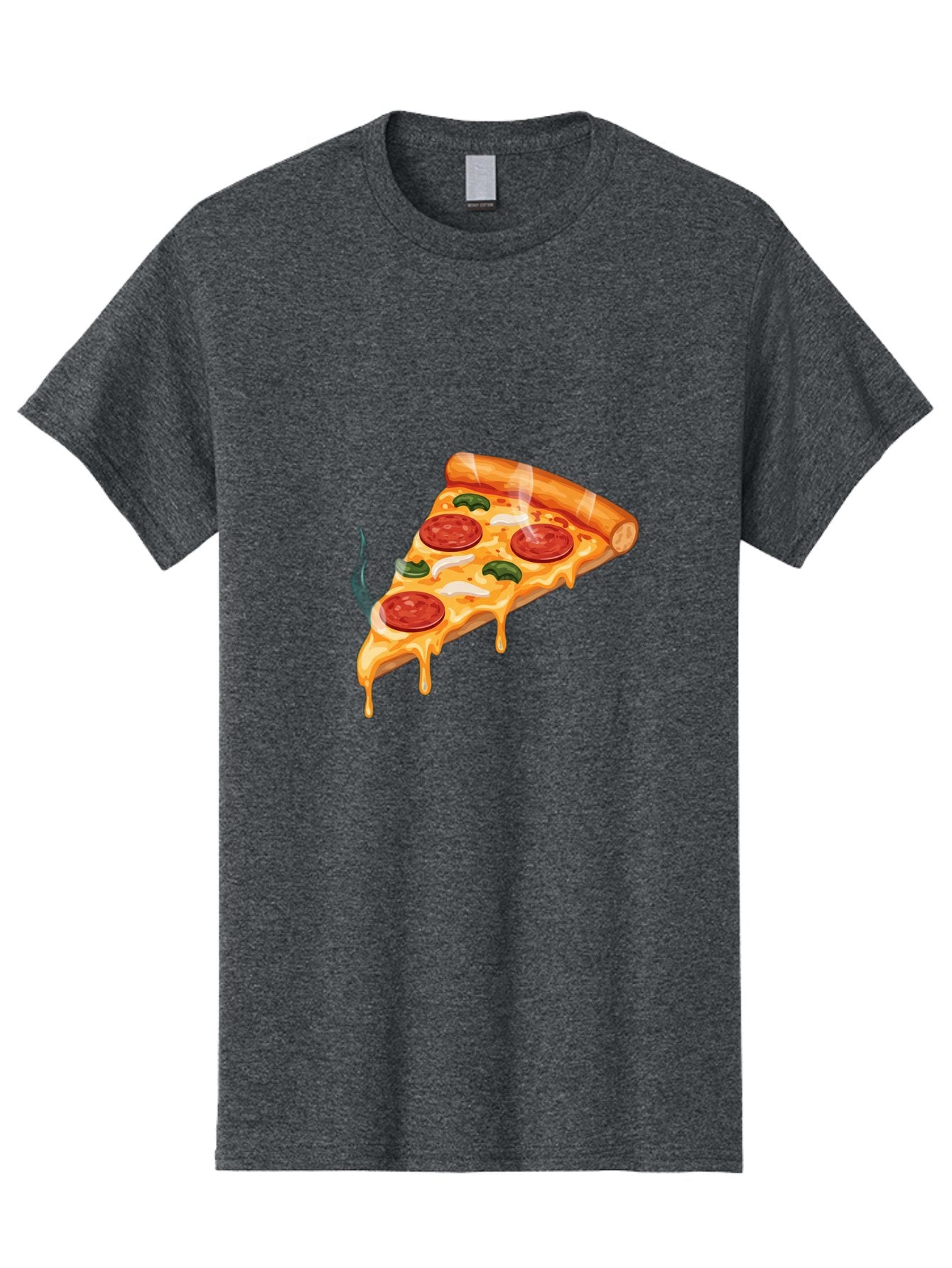 Pizza-Slice-26 Men'S Graphic Tee, 100% Cotton, Comfortable Casual Summer Wear, Machine Washable, Pepperoni Pizza Slice, Melting Cheese, Hot Pizza, Delicious Meal, Italian Food, Tasty Treat, Savory Flavors, Gooey Cheese, Pepperoni Slices Bac287 4