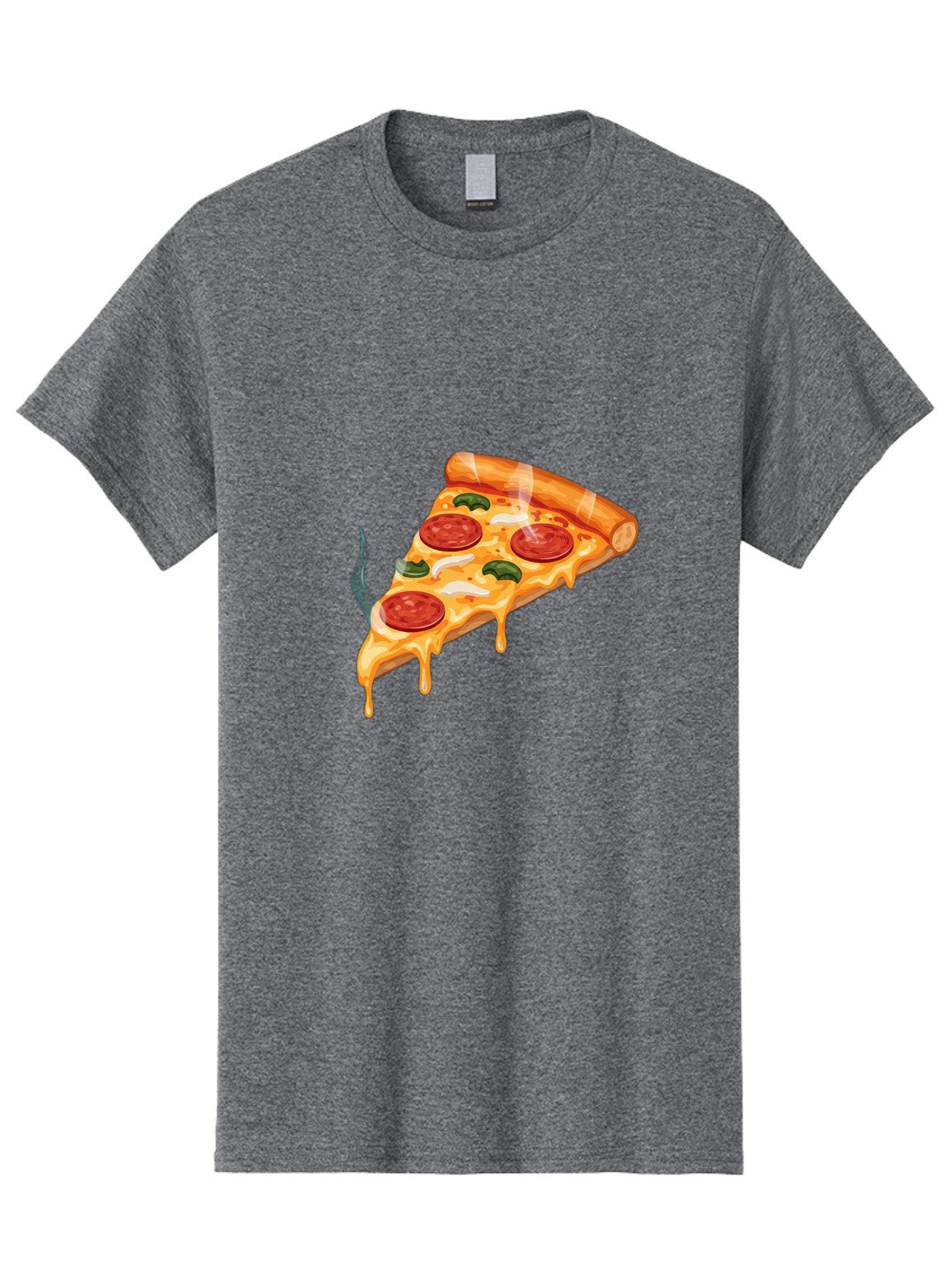 Pizza-Slice-26 Men'S Graphic Tee, 100% Cotton, Comfortable Casual Summer Wear, Machine Washable, Pepperoni Pizza Slice, Melting Cheese, Hot Pizza, Delicious Meal, Italian Food, Tasty Treat, Savory Flavors, Gooey Cheese, Pepperoni Slices Bac287 15