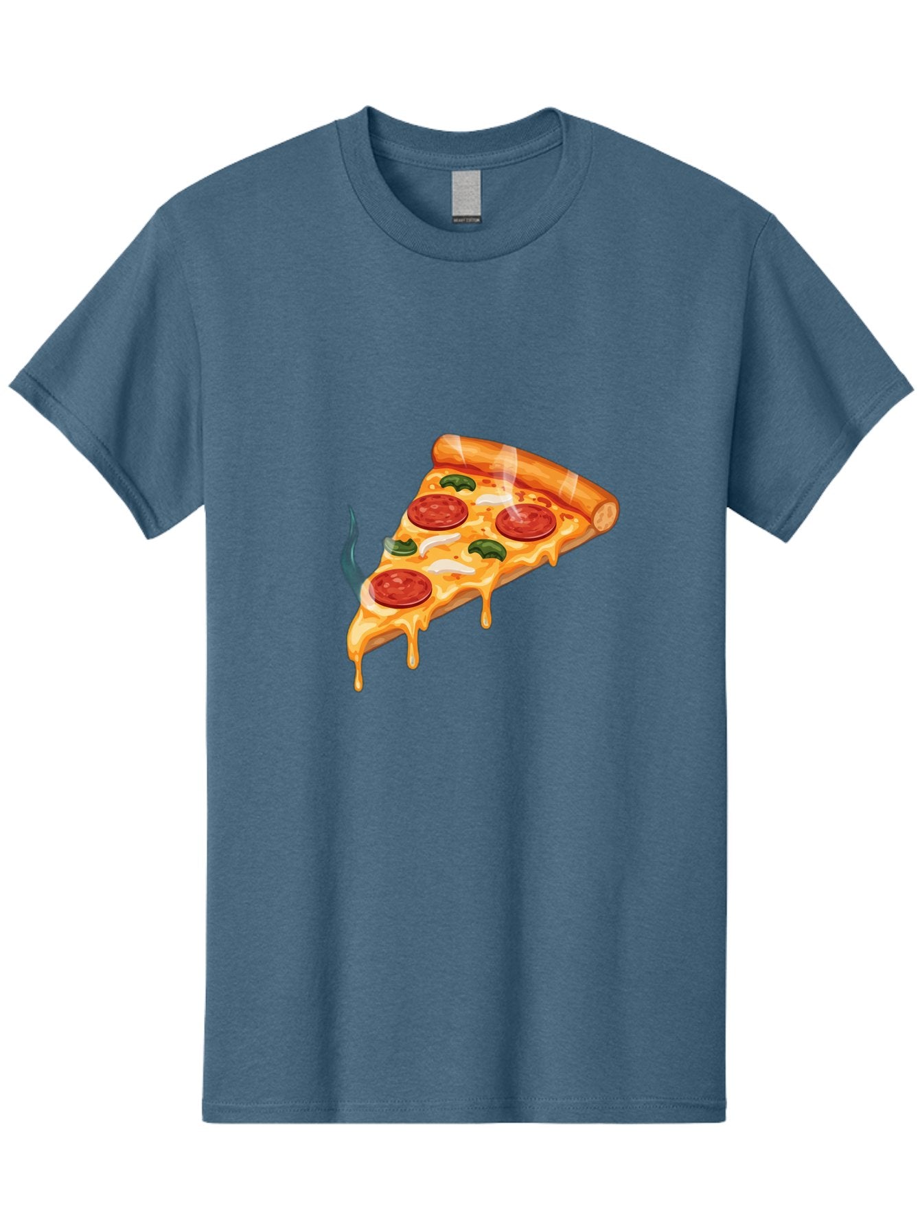 Pizza-Slice-26 Men'S Graphic Tee, 100% Cotton, Comfortable Casual Summer Wear, Machine Washable, Pepperoni Pizza Slice, Melting Cheese, Hot Pizza, Delicious Meal, Italian Food, Tasty Treat, Savory Flavors, Gooey Cheese, Pepperoni Slices Bac287 12