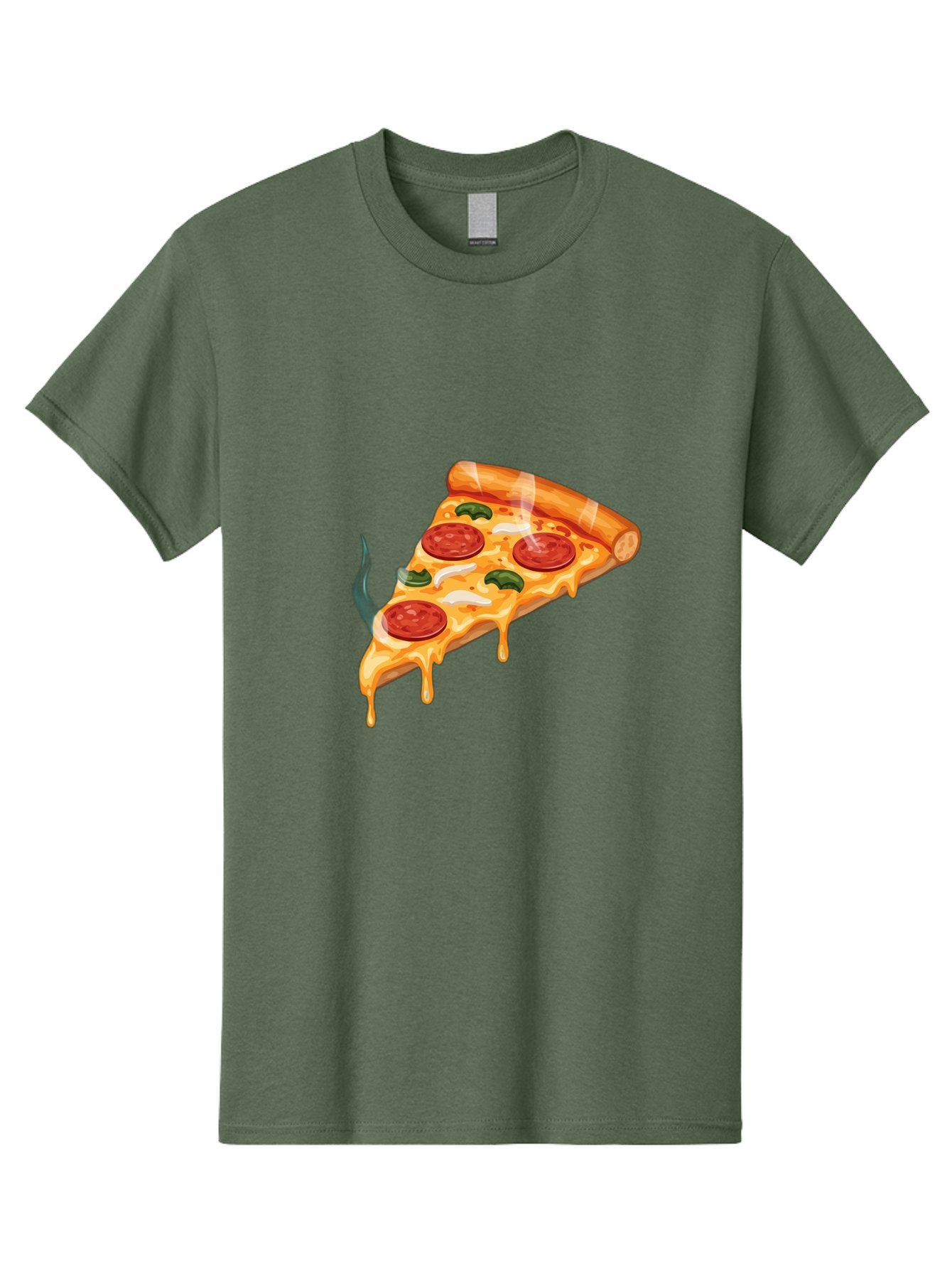 Pizza-Slice-26 Men'S Graphic Tee, 100% Cotton, Comfortable Casual Summer Wear, Machine Washable, Pepperoni Pizza Slice, Melting Cheese, Hot Pizza, Delicious Meal, Italian Food, Tasty Treat, Savory Flavors, Gooey Cheese, Pepperoni Slices Bac287 8