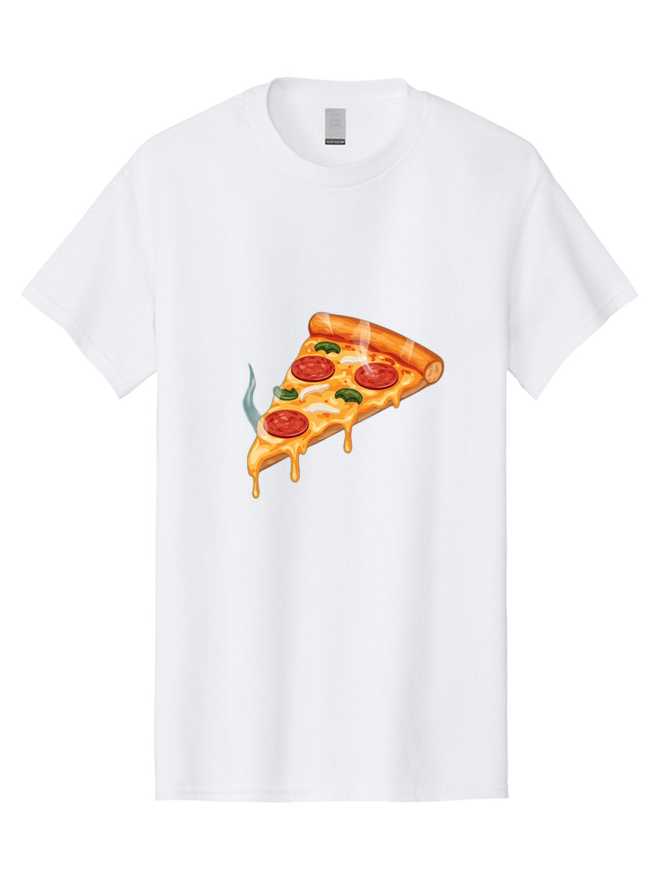 Pizza-Slice-26 Men'S Graphic Tee, 100% Cotton, Comfortable Casual Summer Wear, Machine Washable, Pepperoni Pizza Slice, Melting Cheese, Hot Pizza, Delicious Meal, Italian Food, Tasty Treat, Savory Flavors, Gooey Cheese, Pepperoni Slices Bac287 7