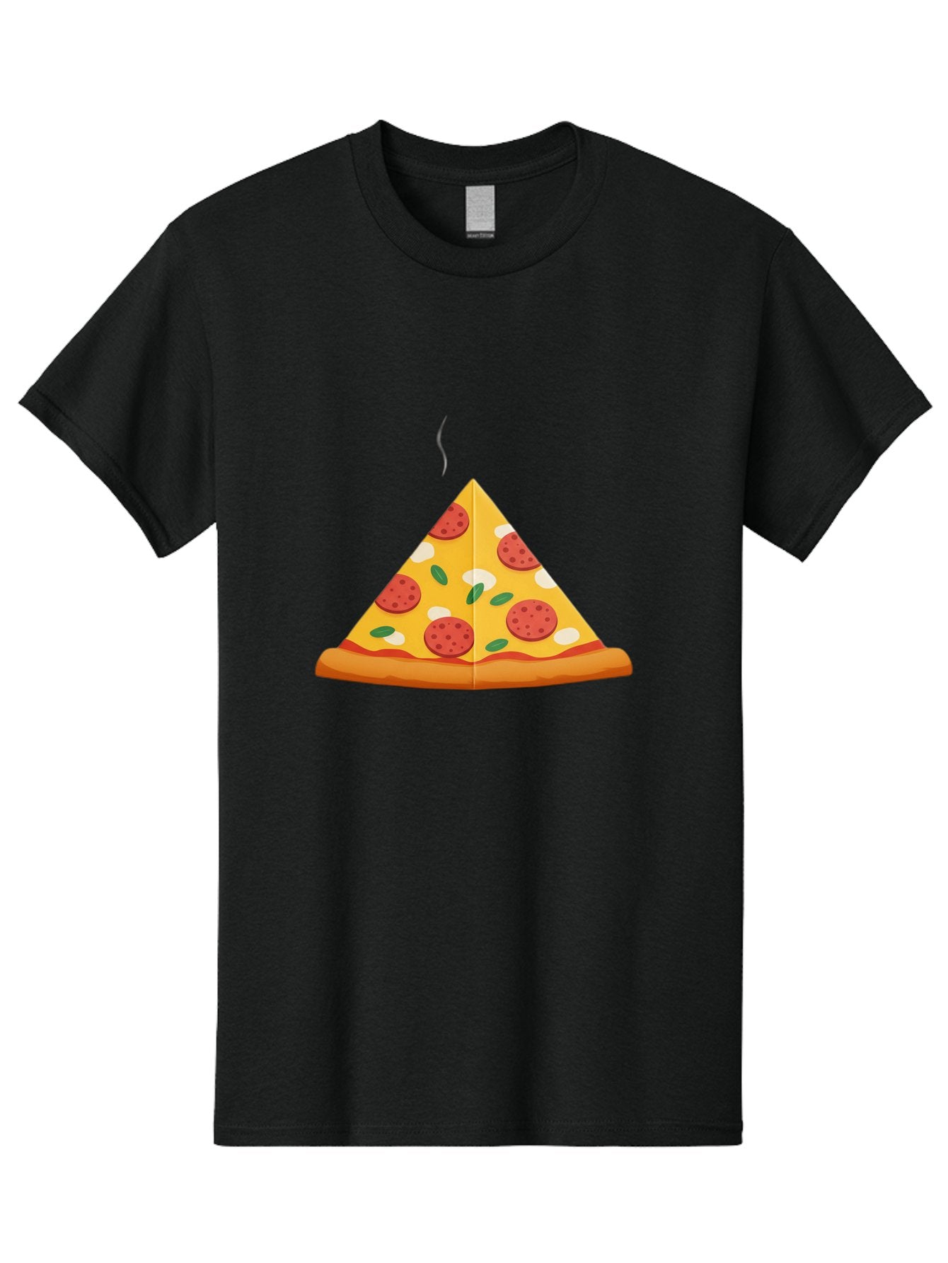 Pizza-Slice-27 Men'S Graphic Tee, 100% Cotton, Comfortable Casual Summer Wear, Machine Washable, Pepperoni Pizza Slice, Hot Pizza, Pepperoni, Mozzarella Cheese, Green Olives, Baked Pizza, Italian Food, Savory Treat, Cheesy Goodness, Bac288 3