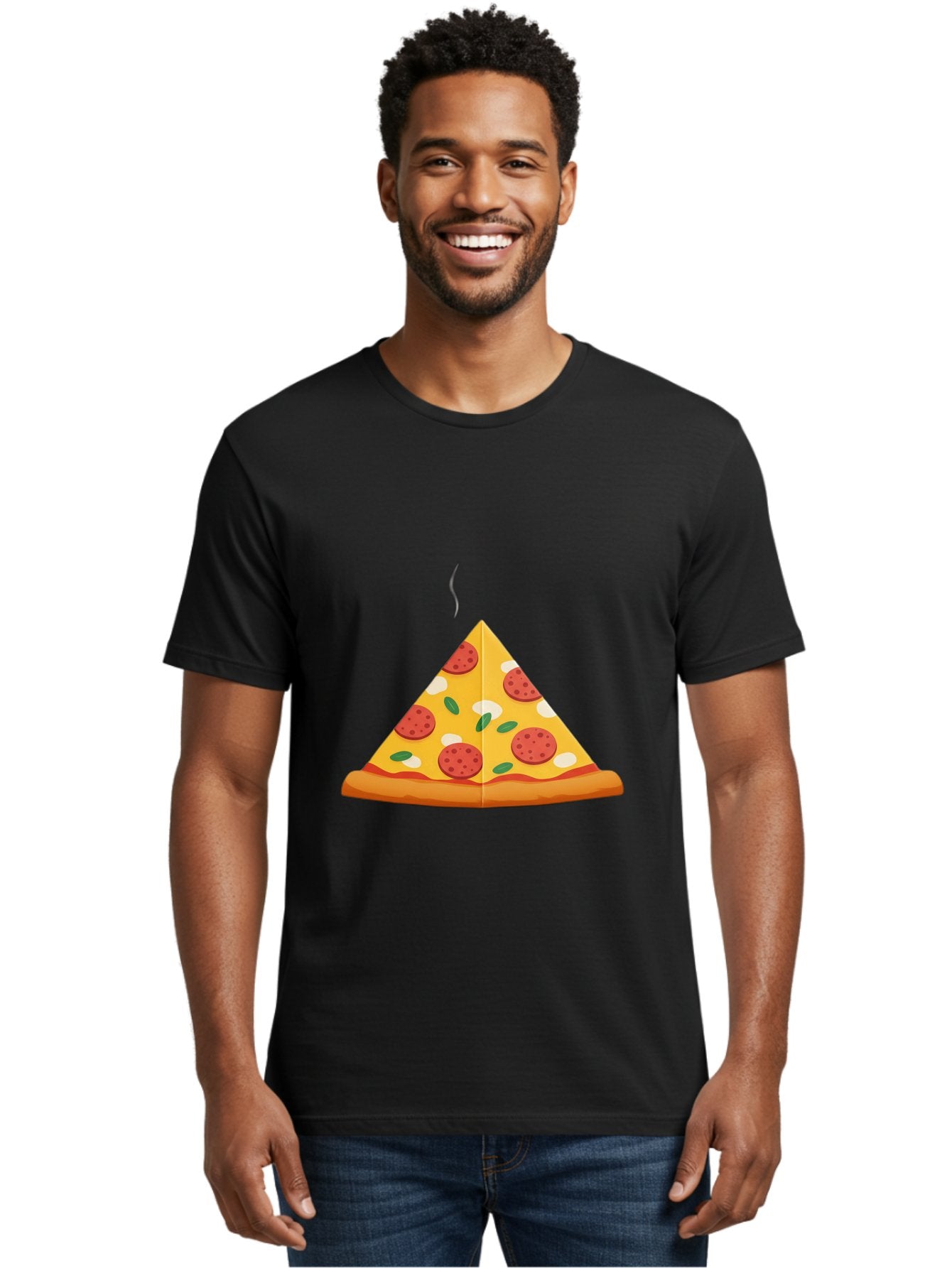Pizza-Slice-27 Men'S Graphic Tee, 100% Cotton, Comfortable Casual Summer Wear, Machine Washable, Pepperoni Pizza Slice, Hot Pizza, Pepperoni, Mozzarella Cheese, Green Olives, Baked Pizza, Italian Food, Savory Treat, Cheesy Goodness, Bac288 22