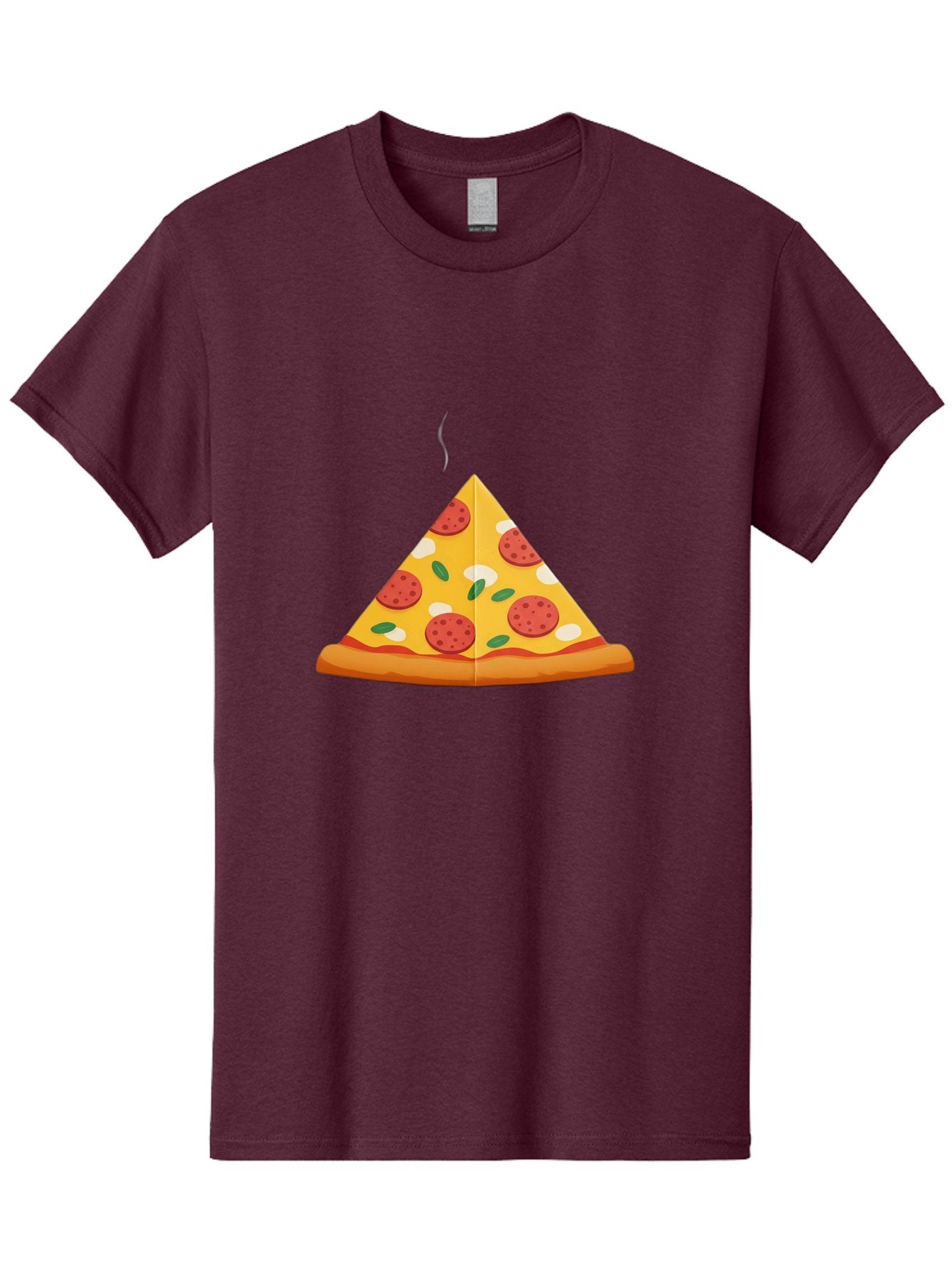 Pizza-Slice-27 Men'S Graphic Tee, 100% Cotton, Comfortable Casual Summer Wear, Machine Washable, Pepperoni Pizza Slice, Hot Pizza, Pepperoni, Mozzarella Cheese, Green Olives, Baked Pizza, Italian Food, Savory Treat, Cheesy Goodness, Bac288 5