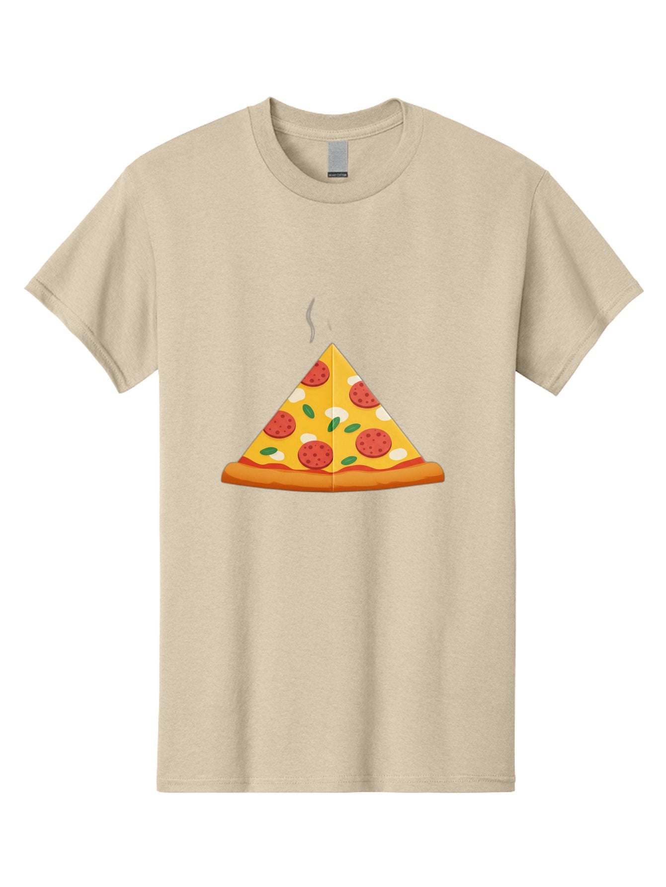 Pizza-Slice-27 Men'S Graphic Tee, 100% Cotton, Comfortable Casual Summer Wear, Machine Washable, Pepperoni Pizza Slice, Hot Pizza, Pepperoni, Mozzarella Cheese, Green Olives, Baked Pizza, Italian Food, Savory Treat, Cheesy Goodness, Bac288