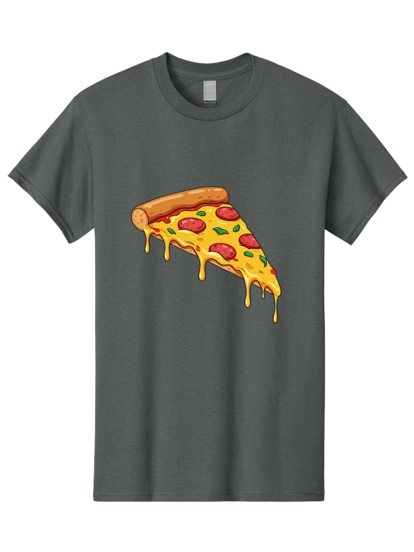 Pizza-Slice-29 Men'S Graphic Tee, 100% Cotton, Comfortable Casual Summer Wear, Machine Washable, Pepperoni Pizza, Cheesy Goodness, Melted Cheese, Italian Food, Pizza Slice, Savory Toppings, Delicious Pizza, Cheesy Delight Bac290 12