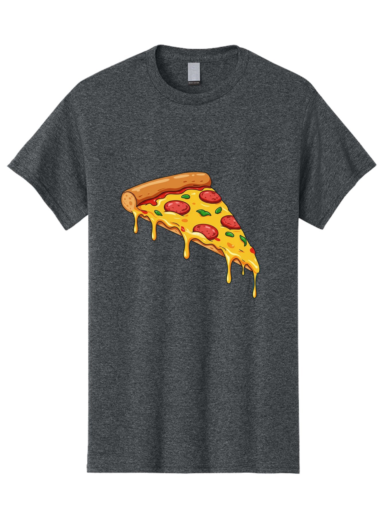 Pizza-Slice-29 Men'S Graphic Tee, 100% Cotton, Comfortable Casual Summer Wear, Machine Washable, Pepperoni Pizza, Cheesy Goodness, Melted Cheese, Italian Food, Pizza Slice, Savory Toppings, Delicious Pizza, Cheesy Delight Bac290 11
