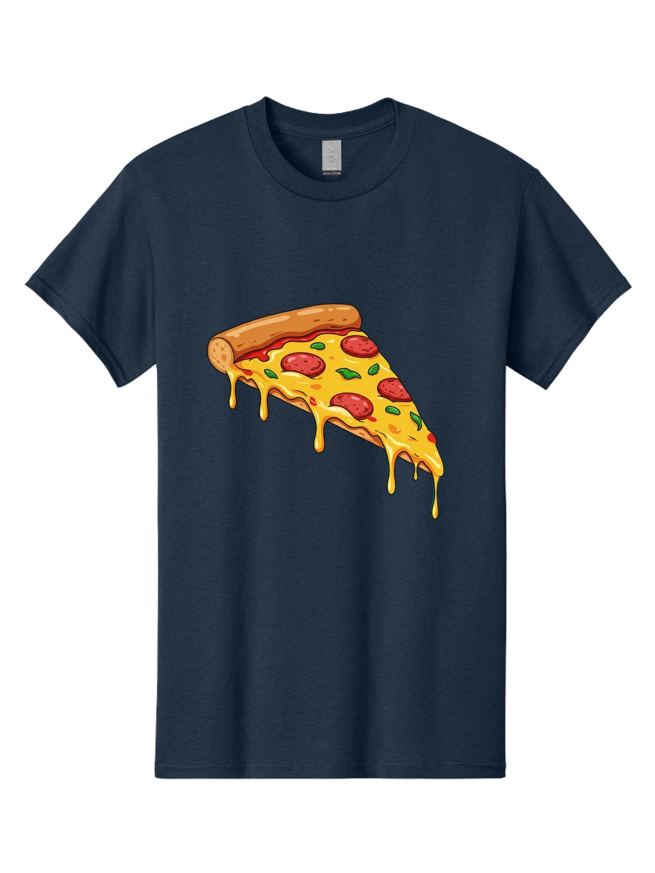 Pizza-Slice-29 Men'S Graphic Tee, 100% Cotton, Comfortable Casual Summer Wear, Machine Washable, Pepperoni Pizza, Cheesy Goodness, Melted Cheese, Italian Food, Pizza Slice, Savory Toppings, Delicious Pizza, Cheesy Delight Bac290 8
