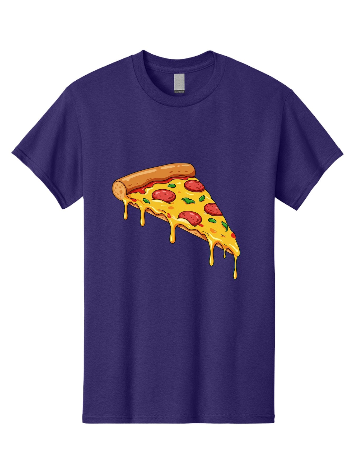 Pizza-Slice-29 Men'S Graphic Tee, 100% Cotton, Comfortable Casual Summer Wear, Machine Washable, Pepperoni Pizza, Cheesy Goodness, Melted Cheese, Italian Food, Pizza Slice, Savory Toppings, Delicious Pizza, Cheesy Delight Bac290 15