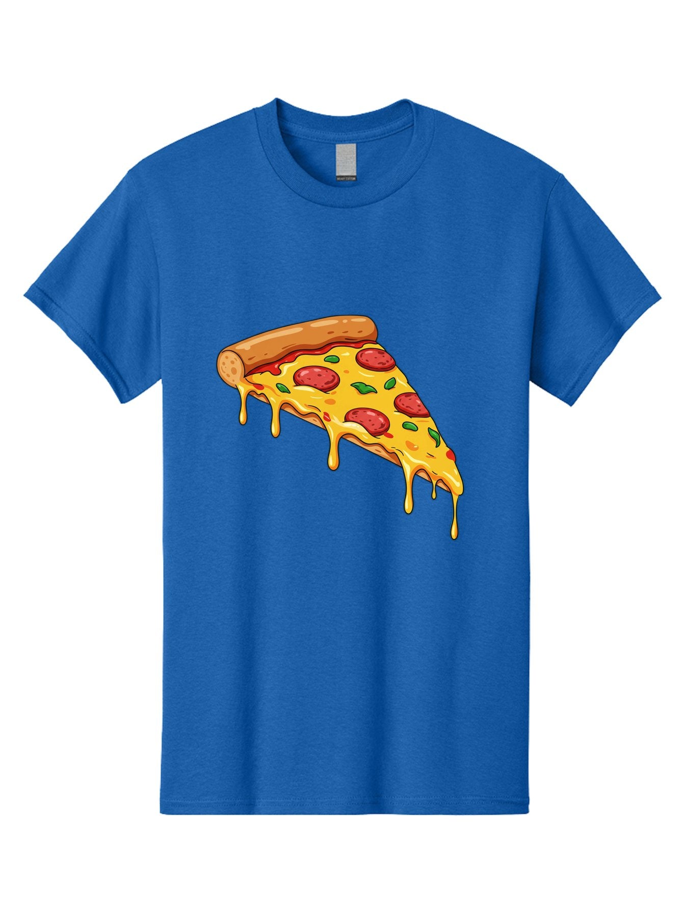 Pizza-Slice-29 Men'S Graphic Tee, 100% Cotton, Comfortable Casual Summer Wear, Machine Washable, Pepperoni Pizza, Cheesy Goodness, Melted Cheese, Italian Food, Pizza Slice, Savory Toppings, Delicious Pizza, Cheesy Delight Bac290 14