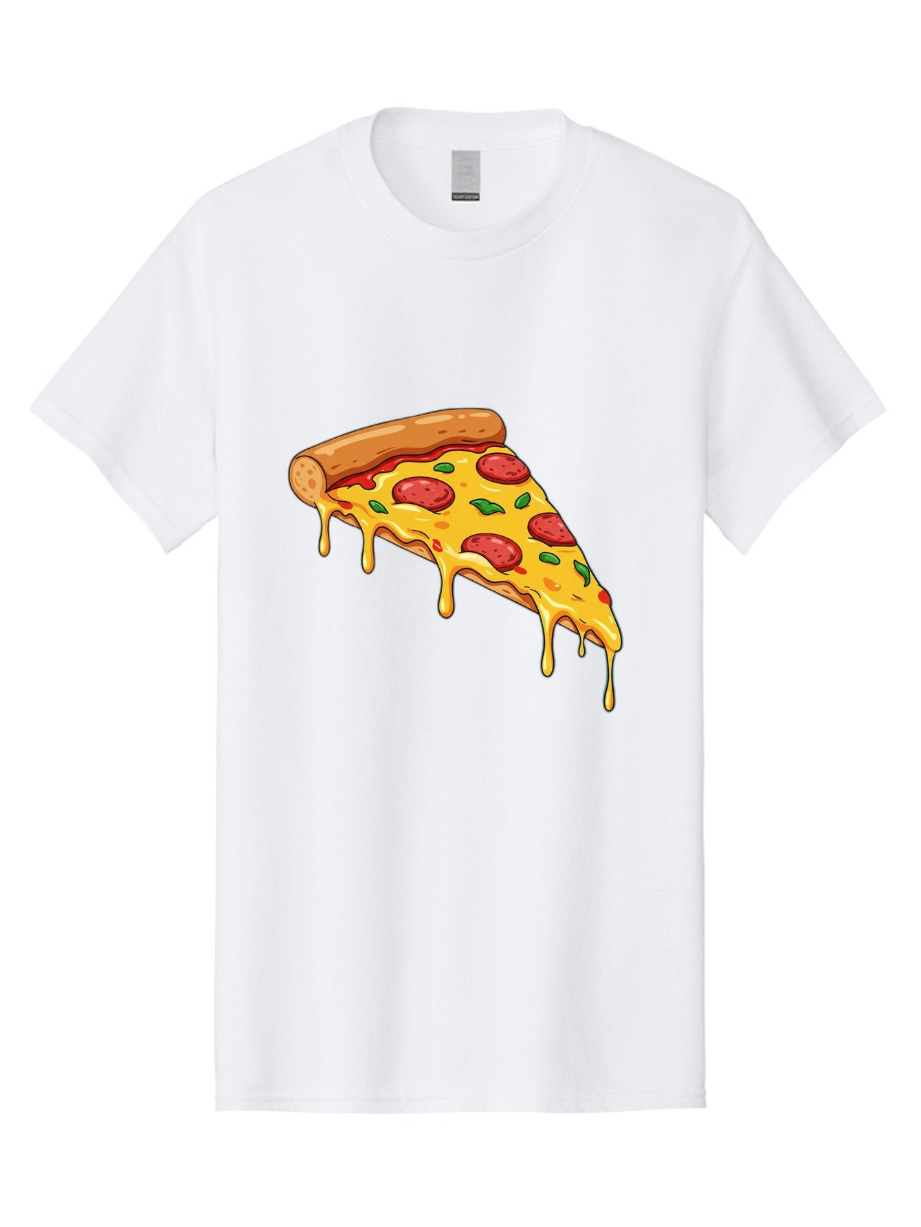 Pizza-Slice-29 Men'S Graphic Tee, 100% Cotton, Comfortable Casual Summer Wear, Machine Washable, Pepperoni Pizza, Cheesy Goodness, Melted Cheese, Italian Food, Pizza Slice, Savory Toppings, Delicious Pizza, Cheesy Delight Bac290 10