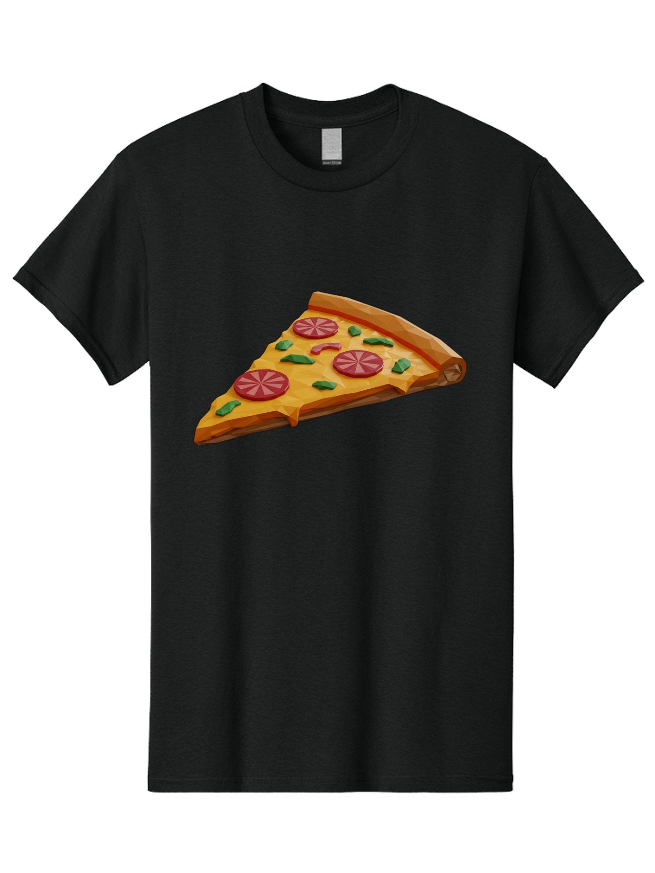 Pizza-Slice-3 Men'S Graphic Tee, 100% Cotton, Comfortable Casual Summer Wear, Machine Washable, Pizza Slice, Pepperoni, Basil Leaves, Italian Cuisine, Cheesy Goodness, Tasty Toppings, Food Graphics, Digital Illustration Bac291 9