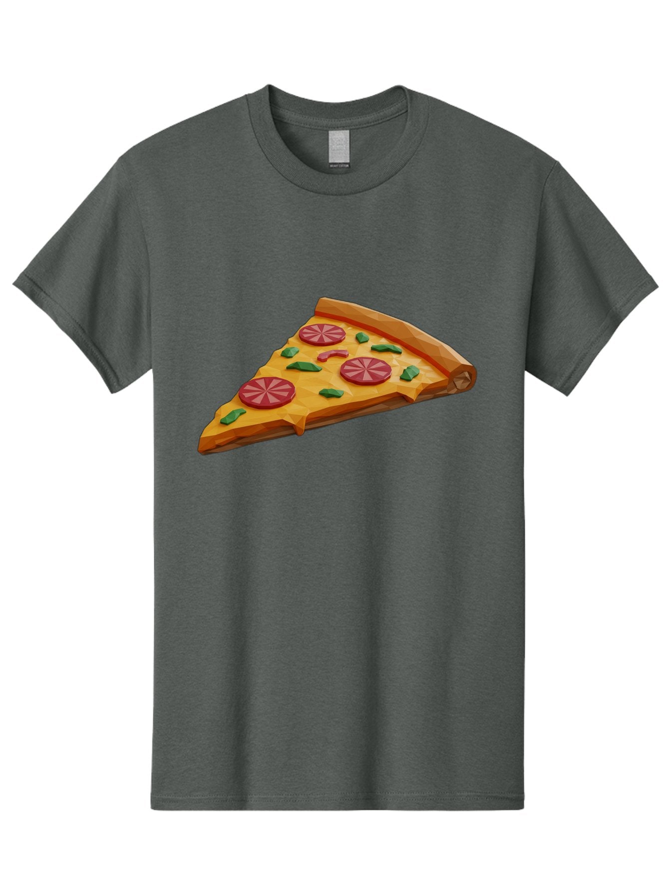 Pizza-Slice-3 Men'S Graphic Tee, 100% Cotton, Comfortable Casual Summer Wear, Machine Washable, Pizza Slice, Pepperoni, Basil Leaves, Italian Cuisine, Cheesy Goodness, Tasty Toppings, Food Graphics, Digital Illustration Bac291 13