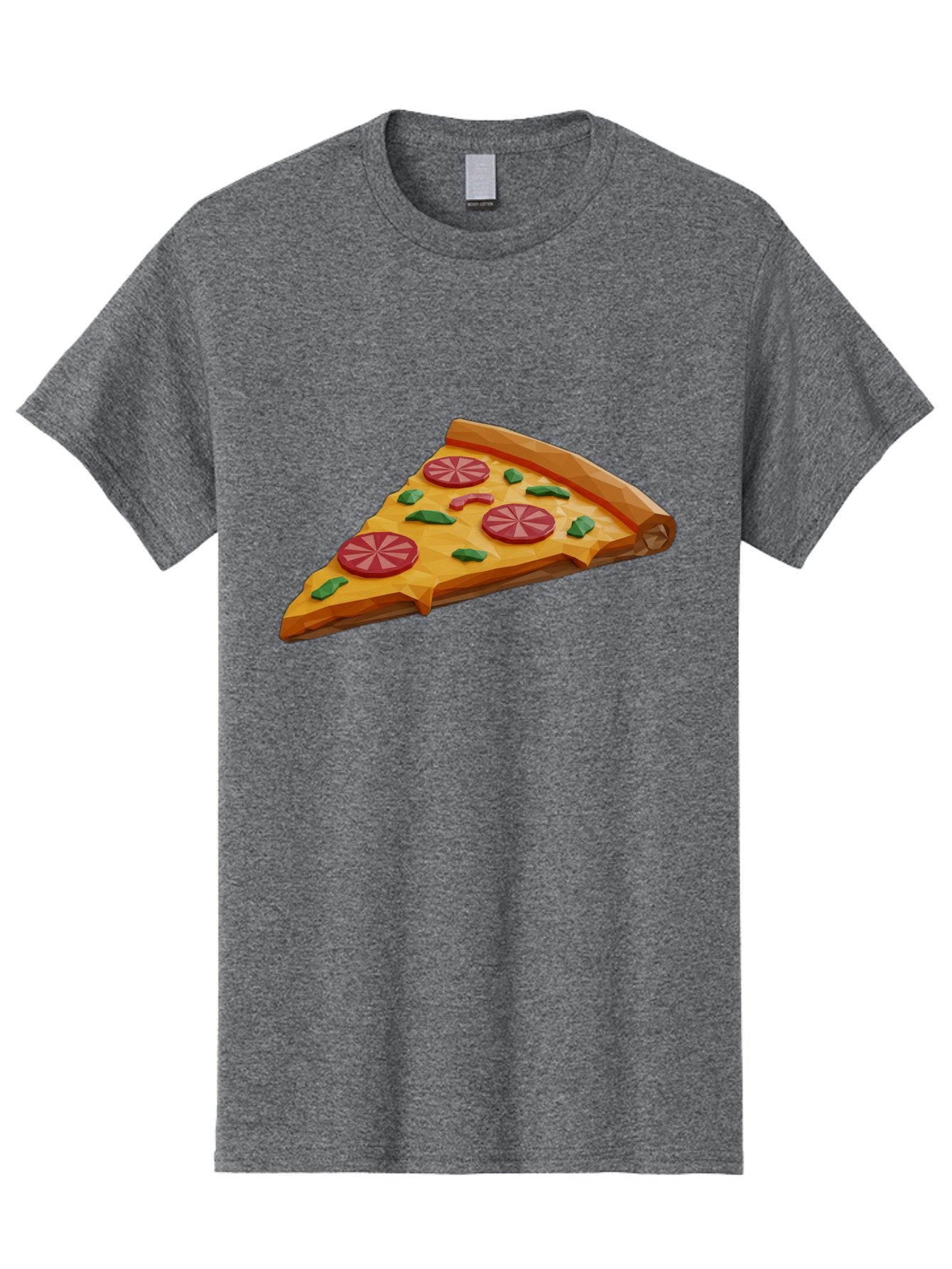 Pizza-Slice-3 Men'S Graphic Tee, 100% Cotton, Comfortable Casual Summer Wear, Machine Washable, Pizza Slice, Pepperoni, Basil Leaves, Italian Cuisine, Cheesy Goodness, Tasty Toppings, Food Graphics, Digital Illustration Bac291 15