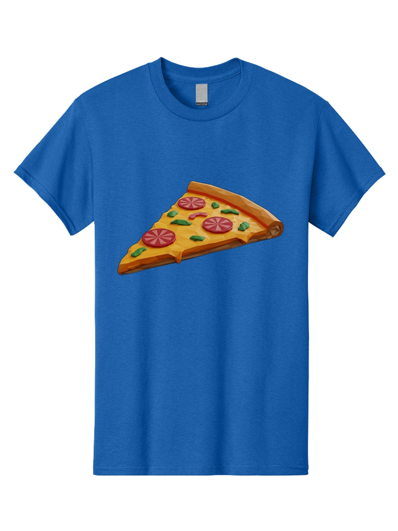 Pizza-Slice-3 Men'S Graphic Tee, 100% Cotton, Comfortable Casual Summer Wear, Machine Washable, Pizza Slice, Pepperoni, Basil Leaves, Italian Cuisine, Cheesy Goodness, Tasty Toppings, Food Graphics, Digital Illustration Bac291 8