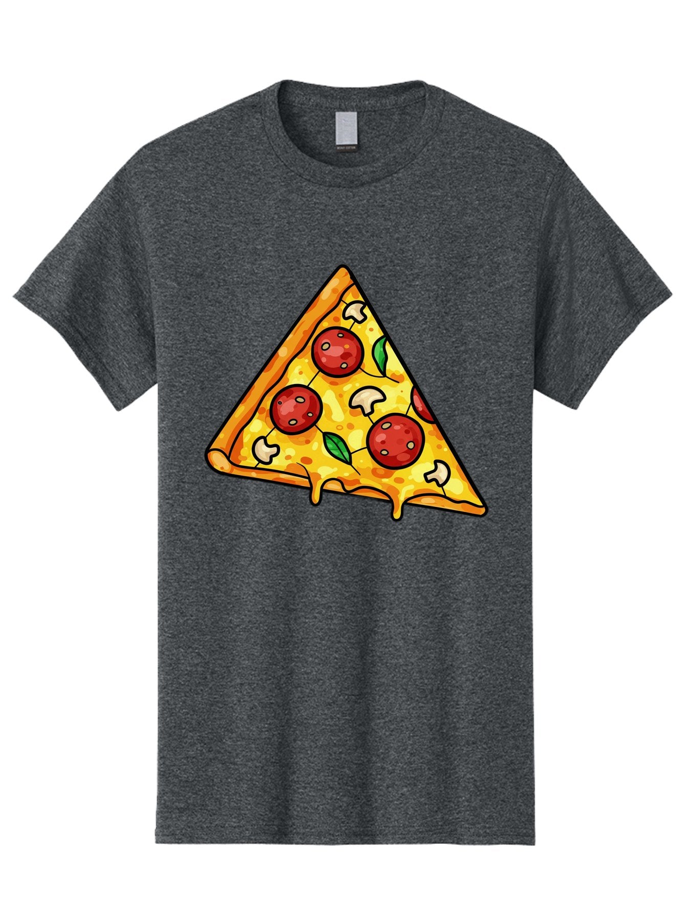 Pizza-Slice-34 Men'S Graphic Tee, 100% Cotton, Comfortable Casual Summer Wear, Machine Washable, Tasty Pizza, Melted Cheese, Pepperoni Pizza, Mushrooms, Basil, Cheesy Goodness, Savory Delight, Italian Cuisine, Foodie Favorite, Pizza Love Bac296 11
