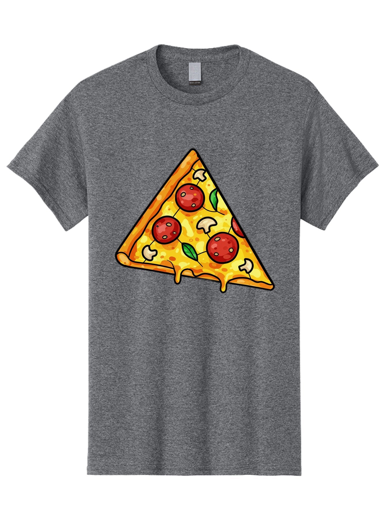 Pizza-Slice-34 Men'S Graphic Tee, 100% Cotton, Comfortable Casual Summer Wear, Machine Washable, Tasty Pizza, Melted Cheese, Pepperoni Pizza, Mushrooms, Basil, Cheesy Goodness, Savory Delight, Italian Cuisine, Foodie Favorite, Pizza Love Bac296 7