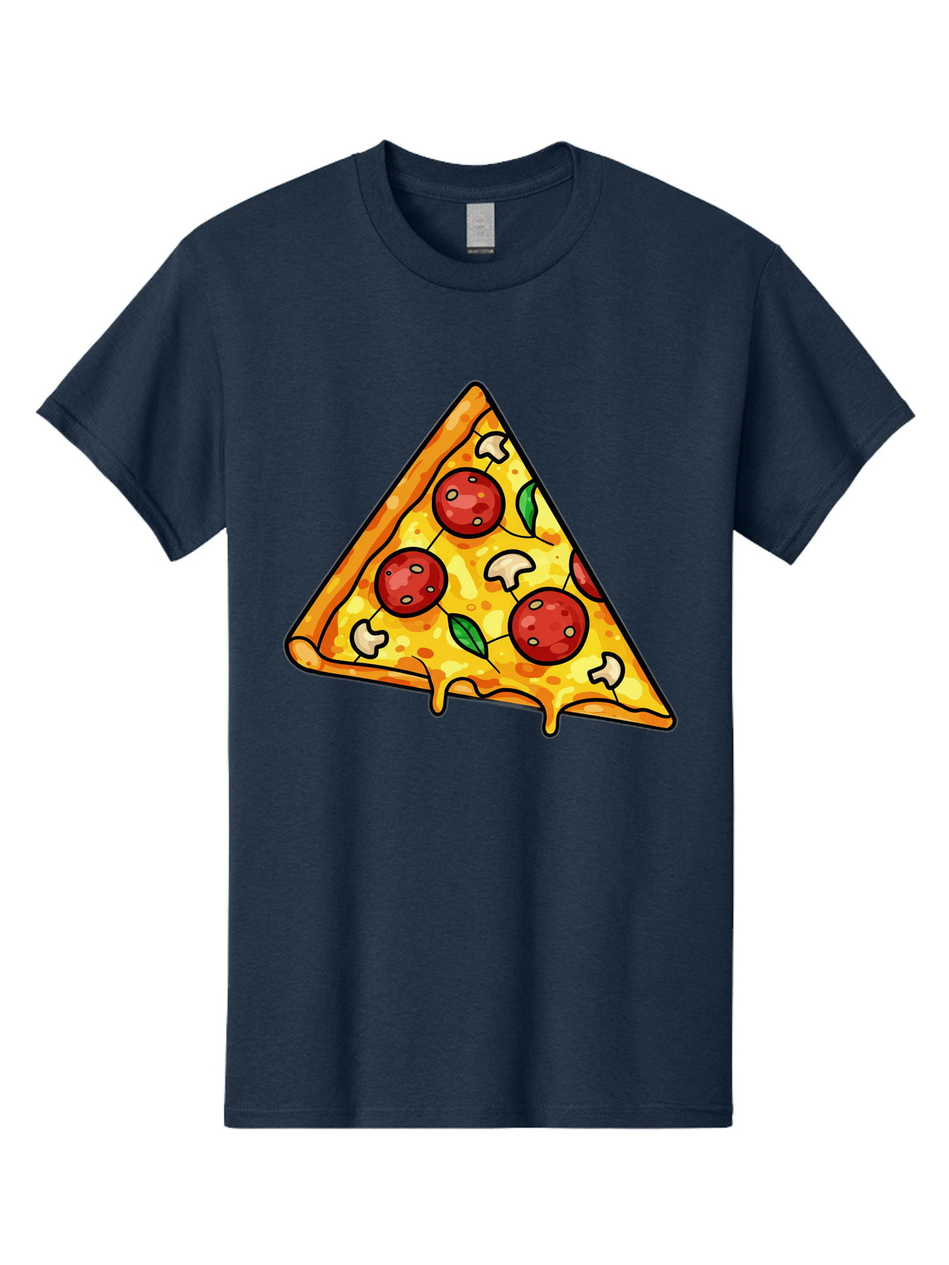Pizza-Slice-34 Men'S Graphic Tee, 100% Cotton, Comfortable Casual Summer Wear, Machine Washable, Tasty Pizza, Melted Cheese, Pepperoni Pizza, Mushrooms, Basil, Cheesy Goodness, Savory Delight, Italian Cuisine, Foodie Favorite, Pizza Love Bac296 10